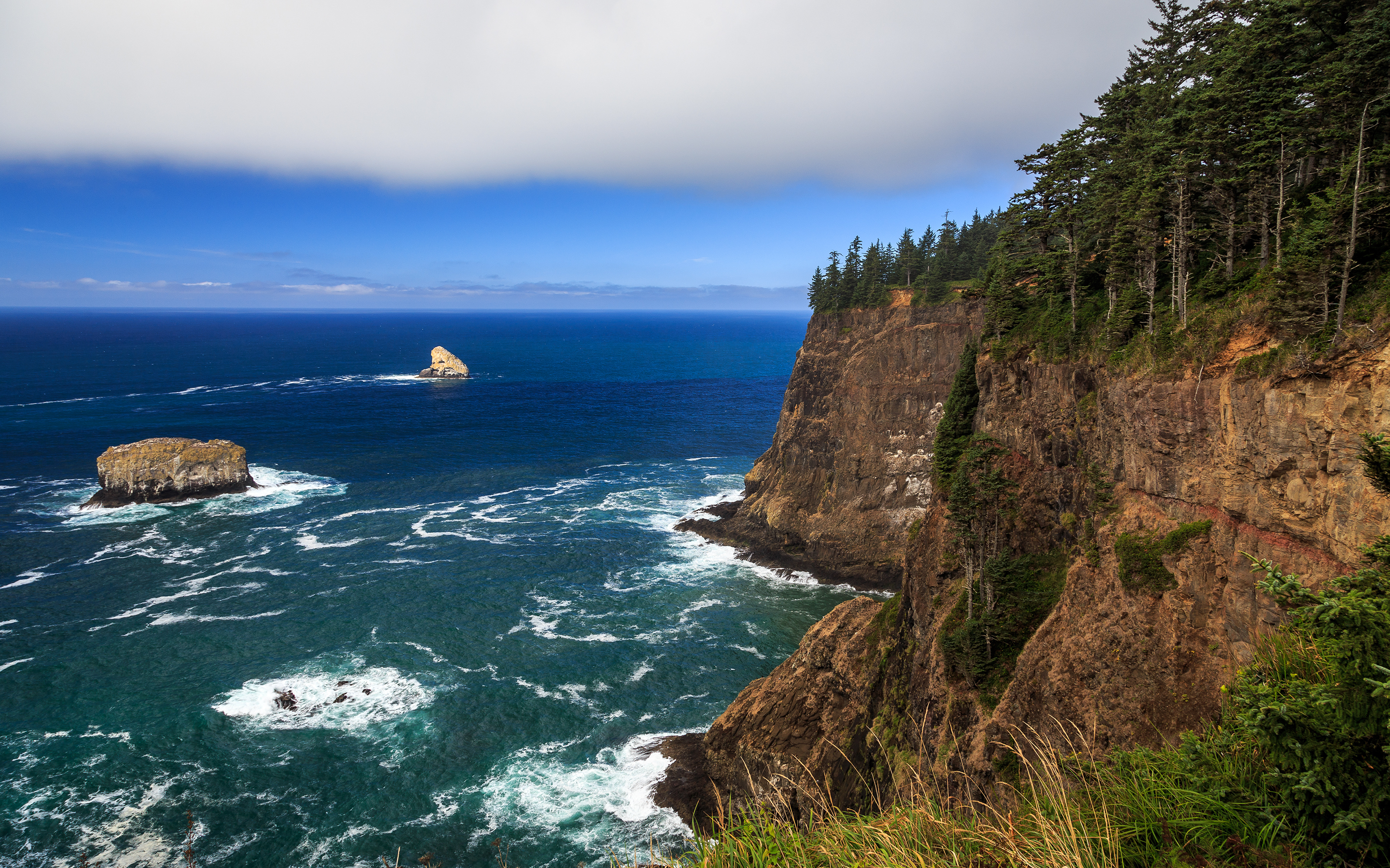 Téléchargez gratuitement l'image Mer, Horizon, Côte, Océan, Falaise, Oregon, Terre/nature sur le bureau de votre PC
