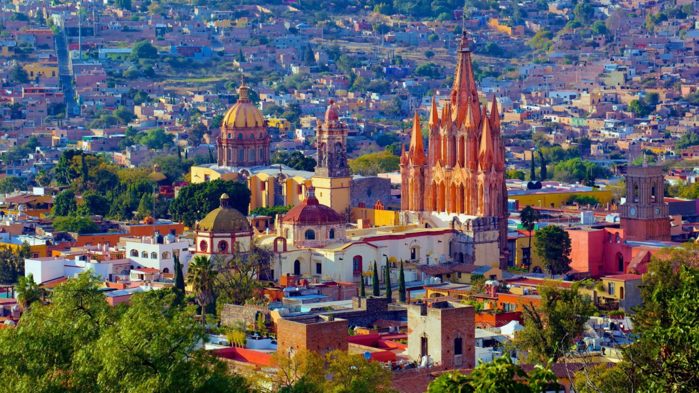 1499150壁紙のダウンロードマンメイド, サン ミゲル デ アジェンデ, 建築, 街, メキシコ-スクリーンセーバーと写真を無料で