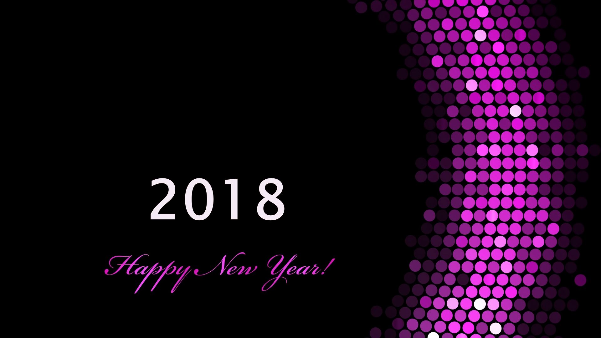 874228 Hintergrundbild herunterladen feiertage, neujahr 2018, schwarz, frohes neues jahr, minimalistisch, lila - Bildschirmschoner und Bilder kostenlos