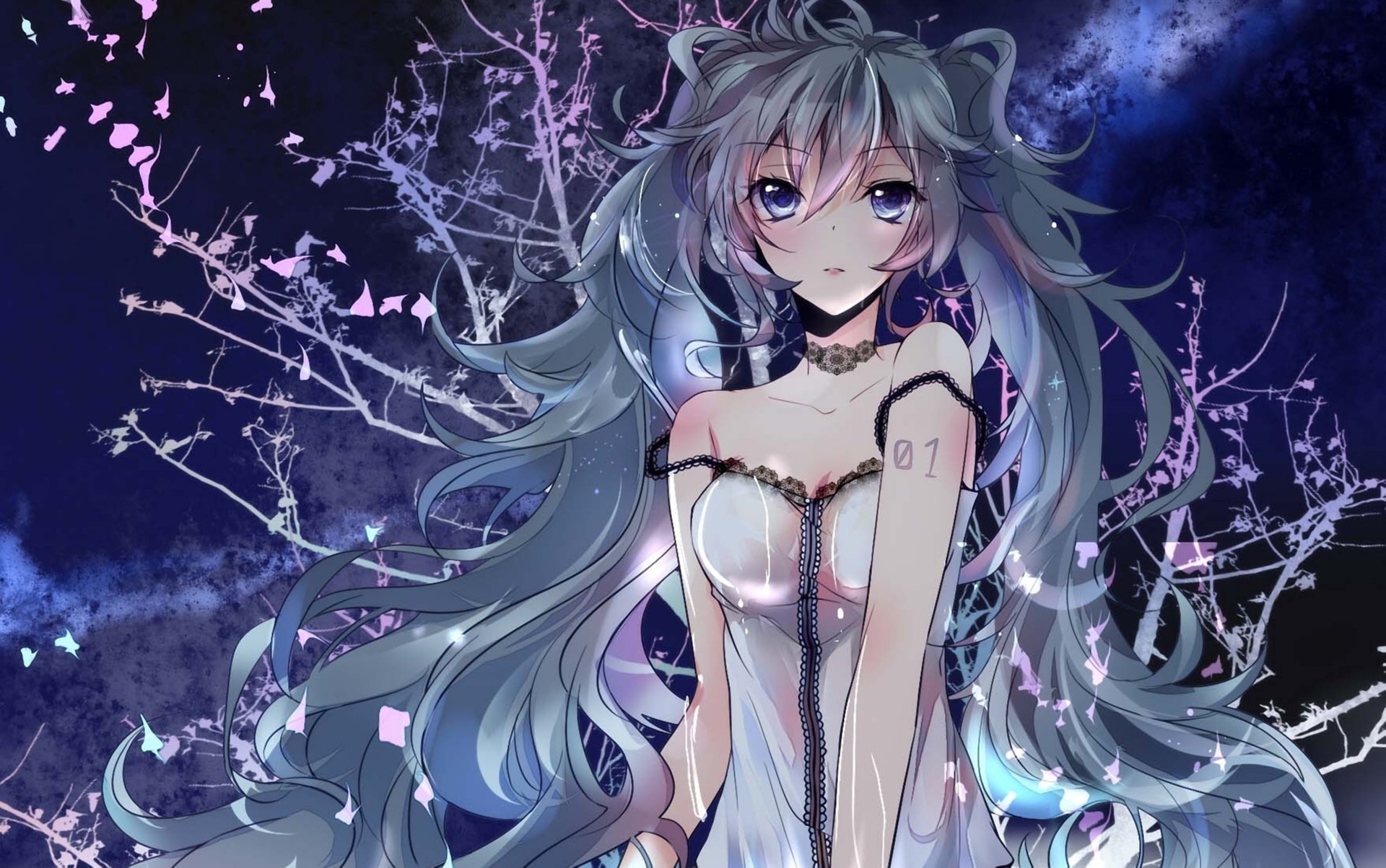 Laden Sie das Vocaloid, Nacht, Hatsune Miku, Animes-Bild kostenlos auf Ihren PC-Desktop herunter