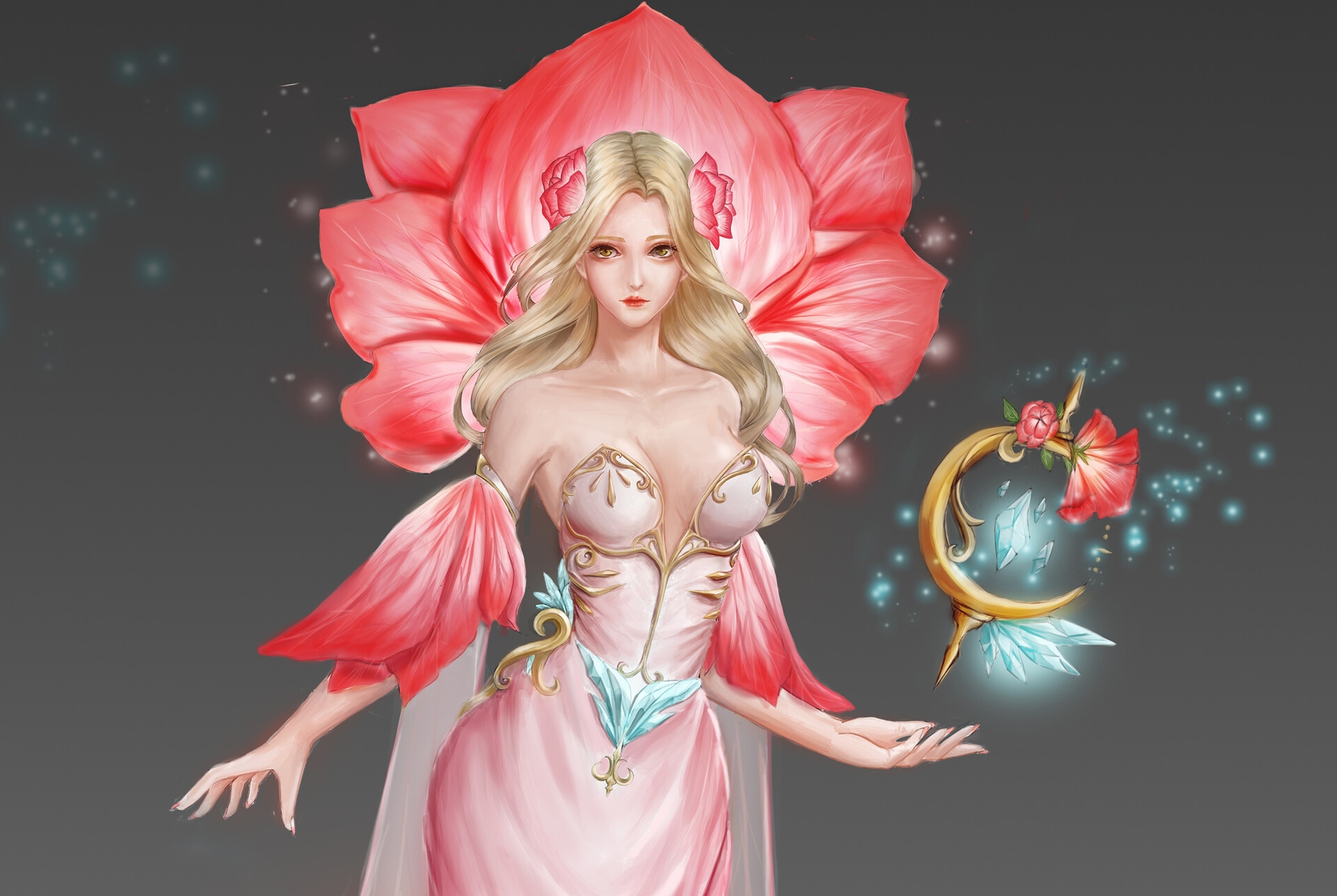 Free download wallpaper Magic, Fantasy, Flower, Fairy on your PC desktop