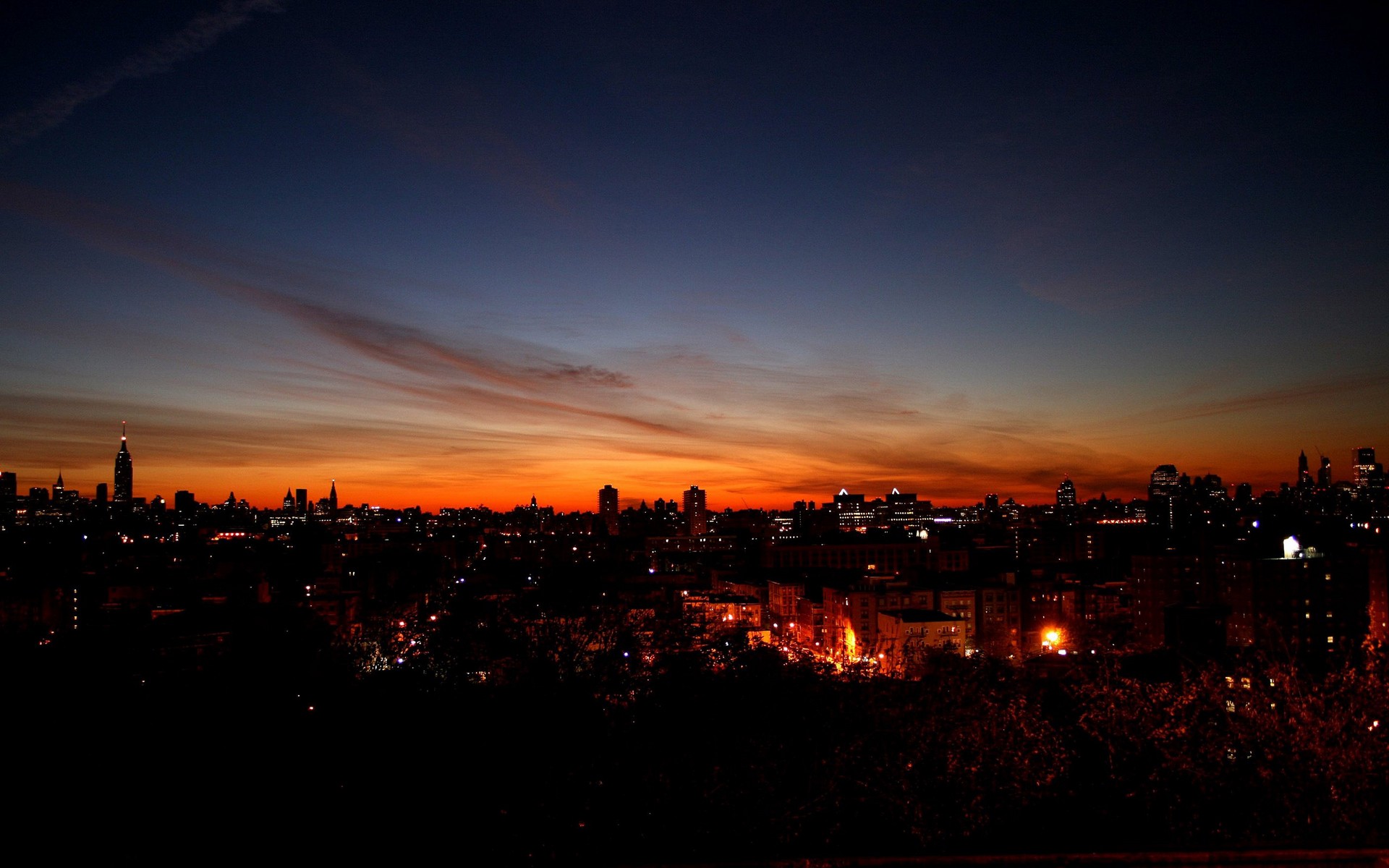 Free download wallpaper Cities, Sunset, Night, City, Building, Place, Man Made on your PC desktop