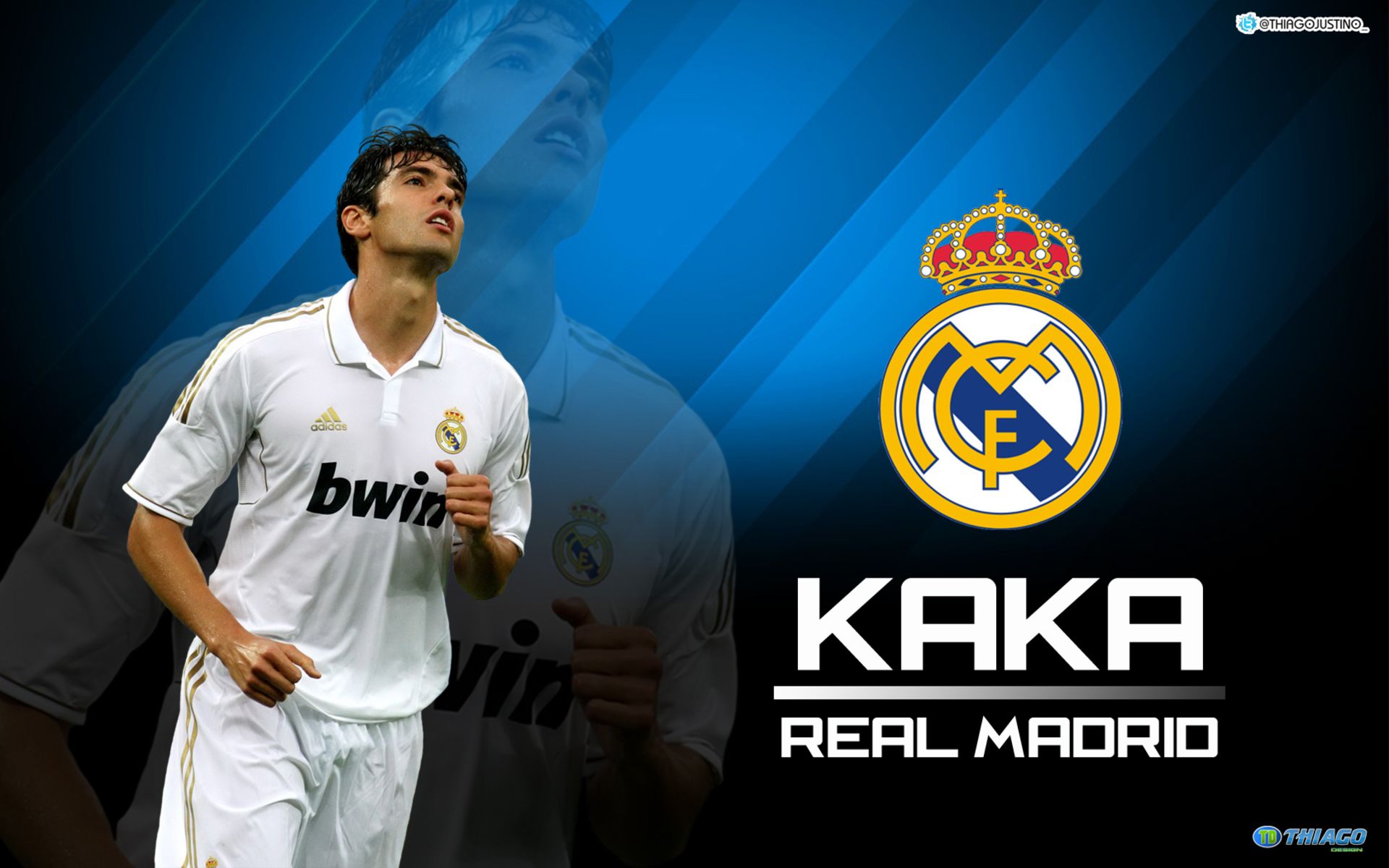 Téléchargez des papiers peints mobile Des Sports, Football, Real Madrid Cf, Kaka gratuitement.