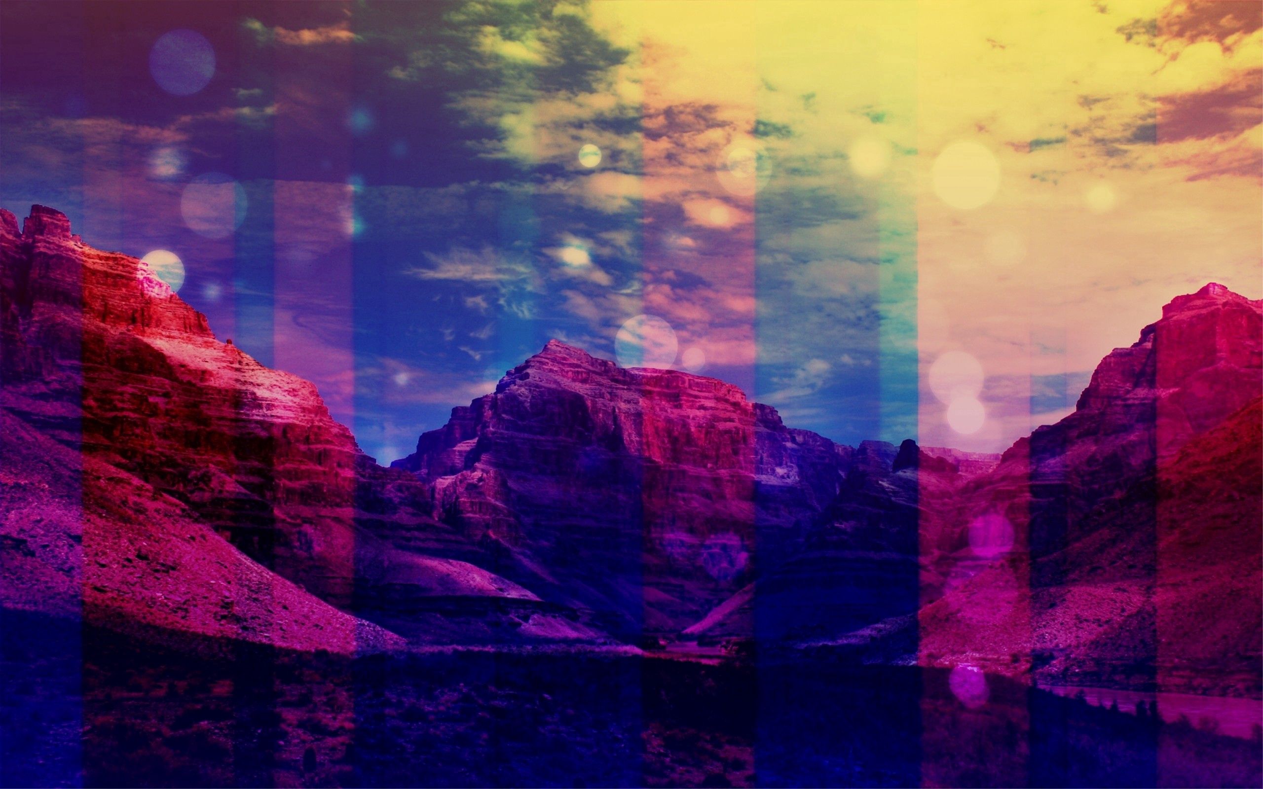 Free download wallpaper Glare, Streaks, Mountains, Stripes, Abstract on your PC desktop