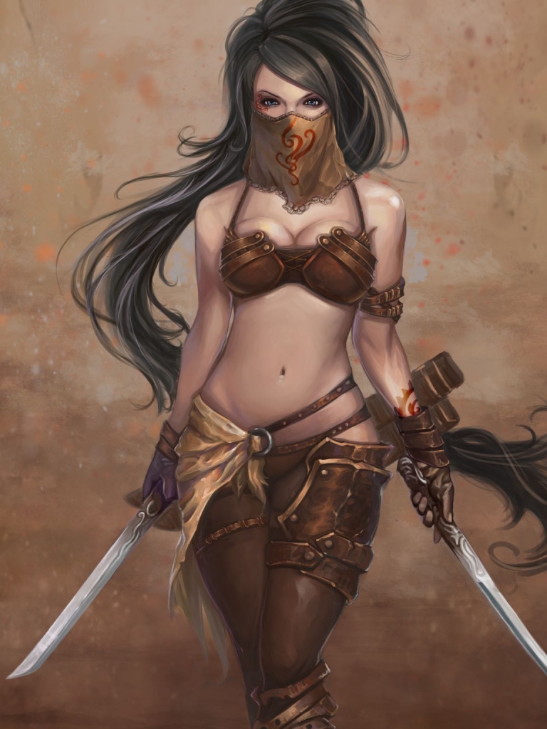 Download mobile wallpaper Fantasy, Sword, Women Warrior, Woman Warrior for free.