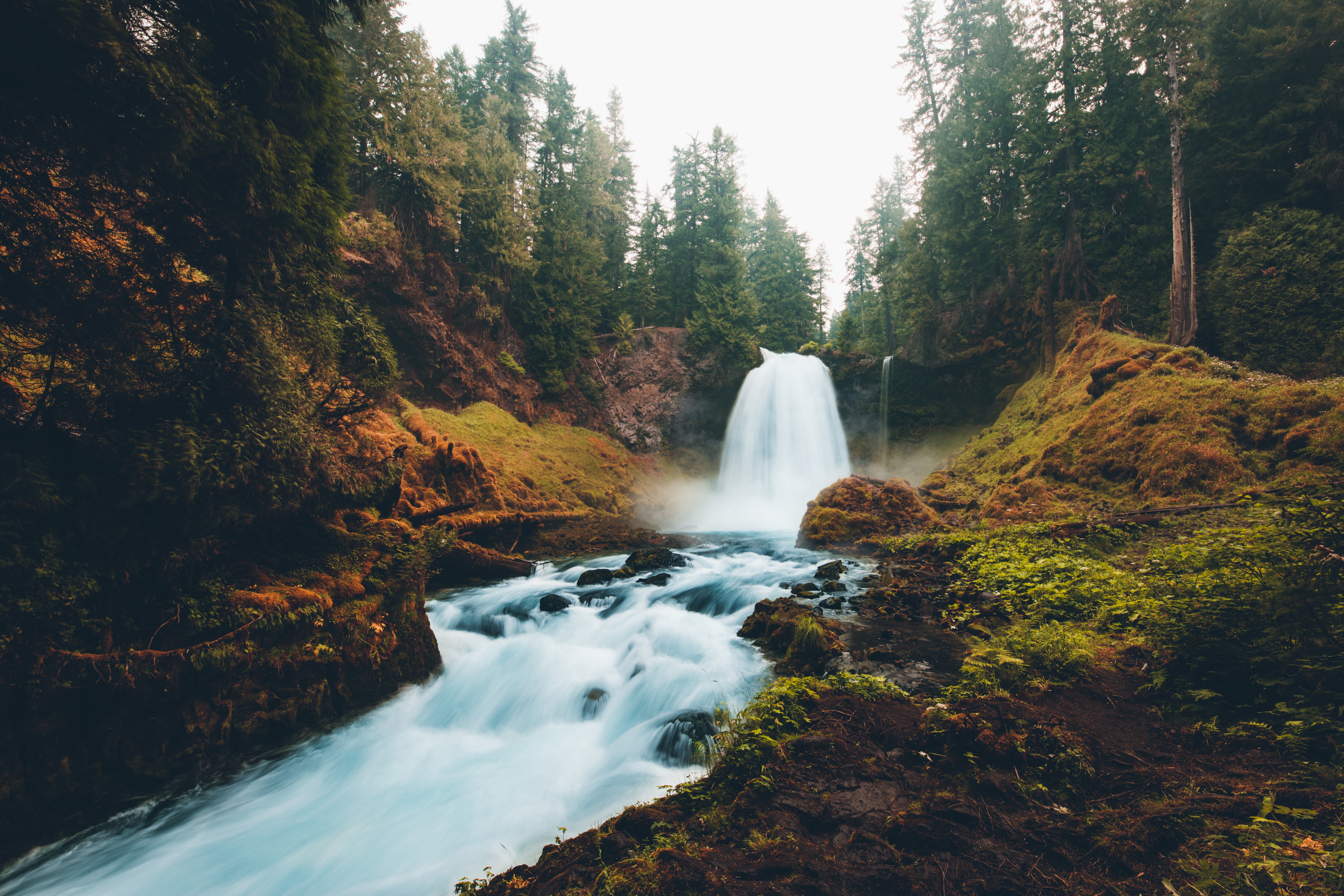 Laden Sie das Natur, Wasserfälle, Wasserfall, Fluss, Moos, Erde/natur-Bild kostenlos auf Ihren PC-Desktop herunter