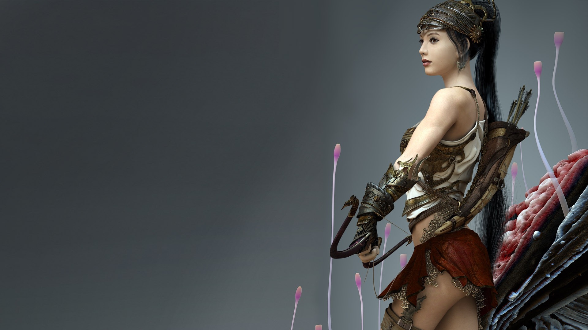 Free download wallpaper Fantasy, Warrior, Armor, Asian, Archer on your PC desktop