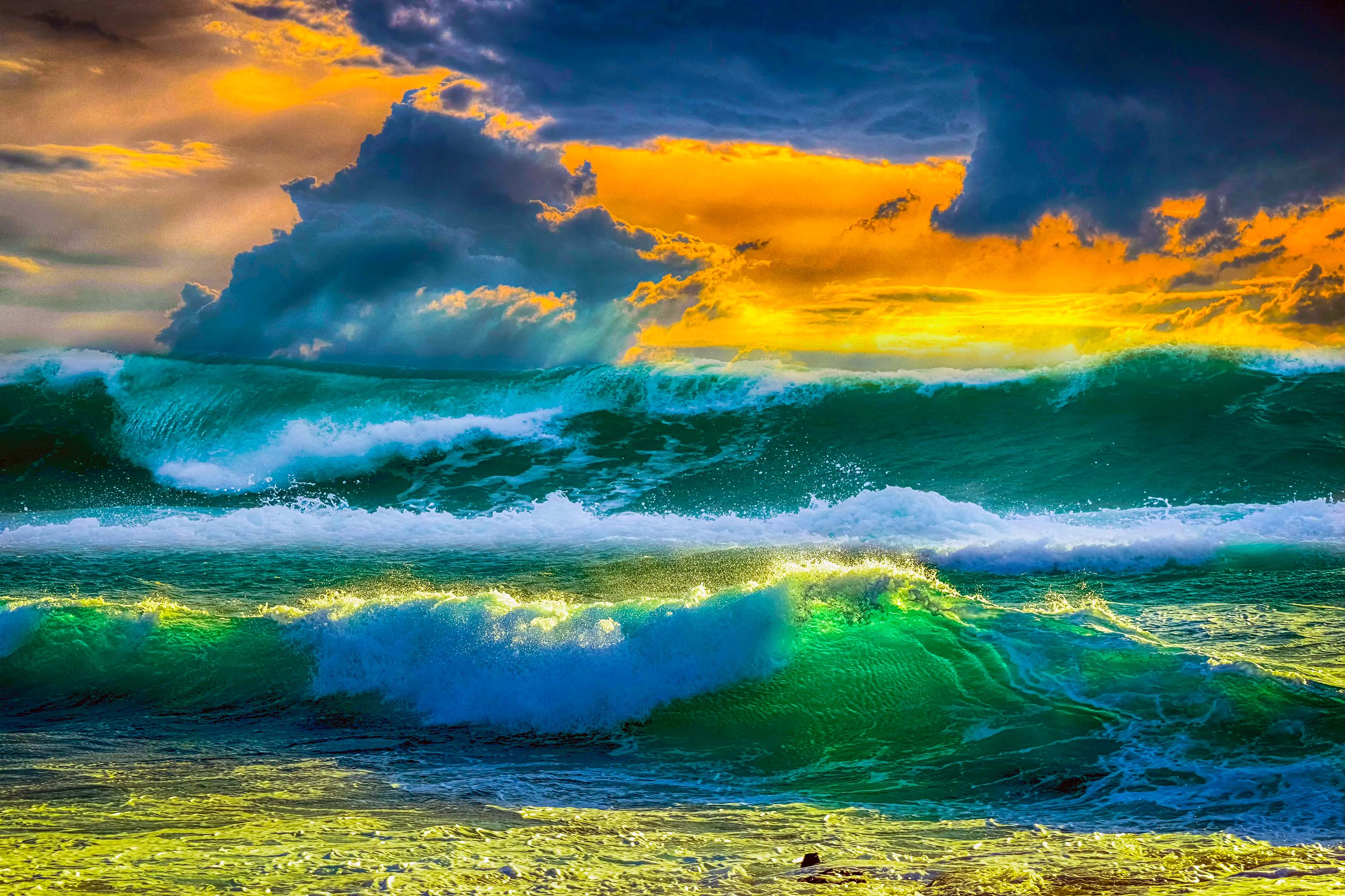 Download mobile wallpaper Ocean, Earth, Wave for free.