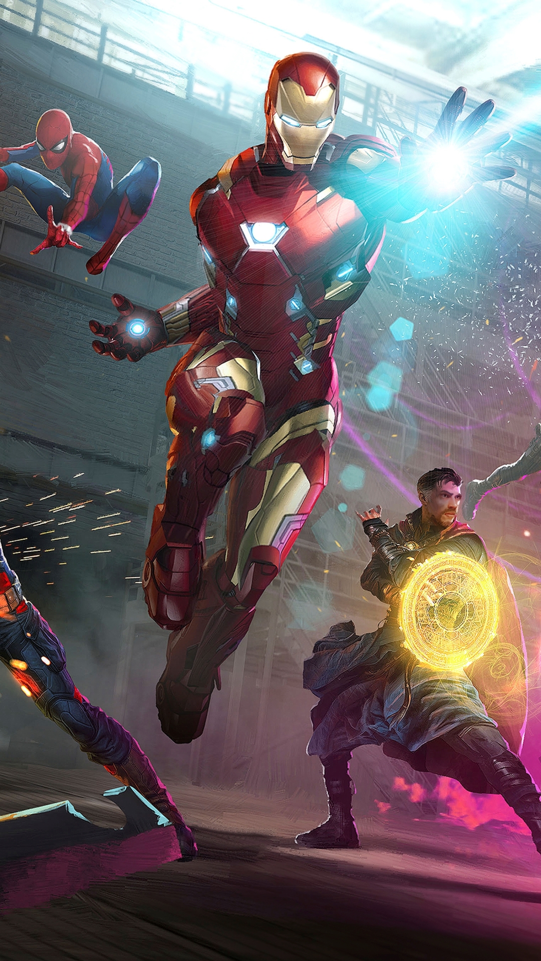 Download mobile wallpaper Spider Man, Iron Man, Movie, The Avengers, Doctor Strange, Avengers: Infinity War for free.