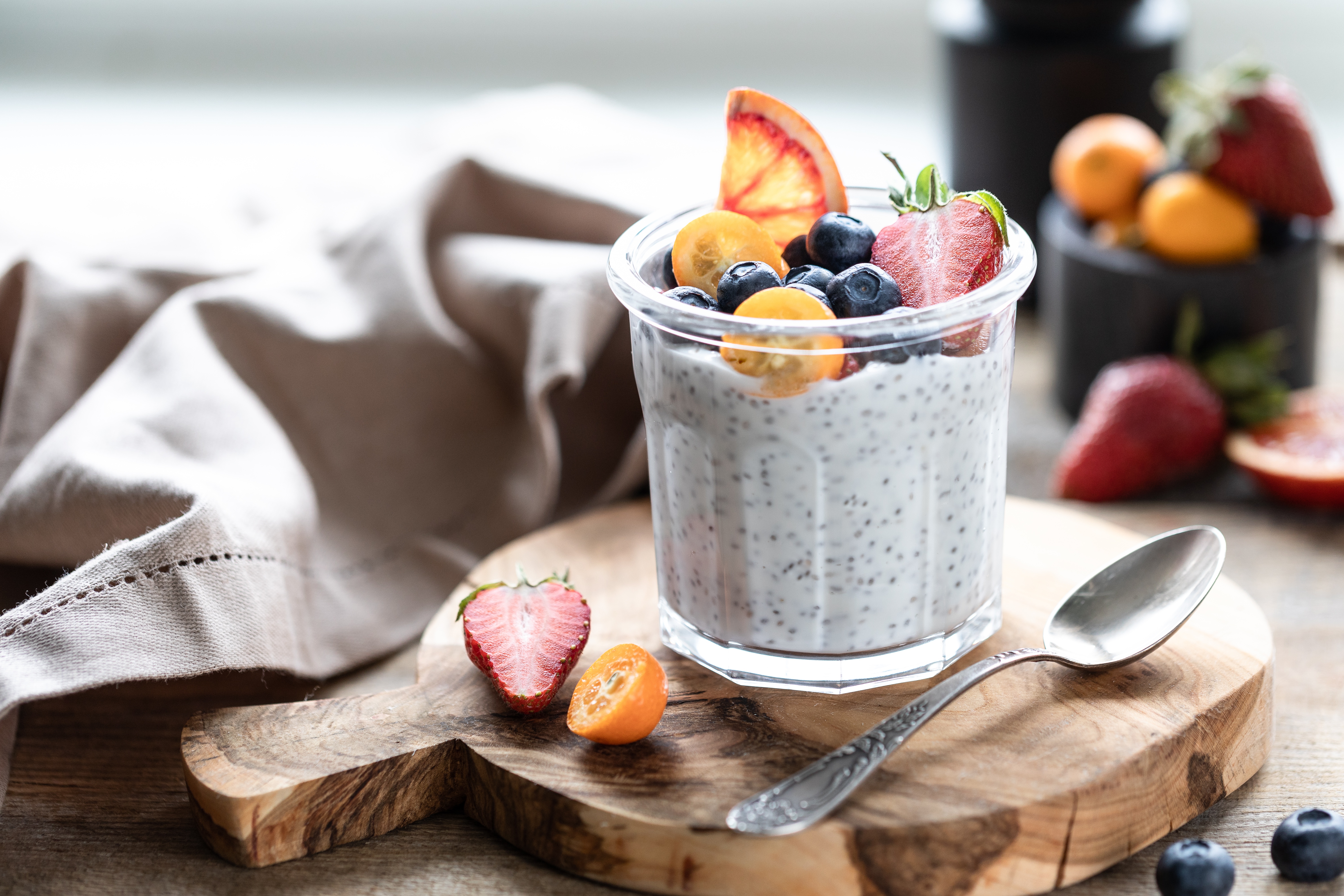 Download mobile wallpaper Food, Still Life, Berry, Fruit, Breakfast, Yogurt for free.