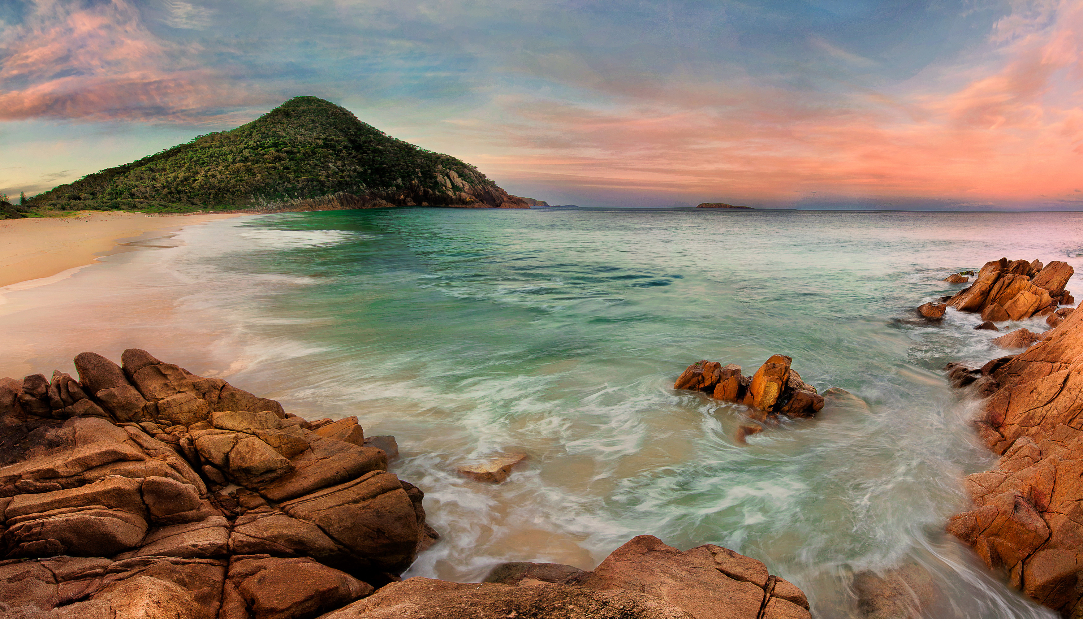 Free download wallpaper Sunset, Sky, Sea, Beach, Horizon, Ocean, Earth, Australia on your PC desktop
