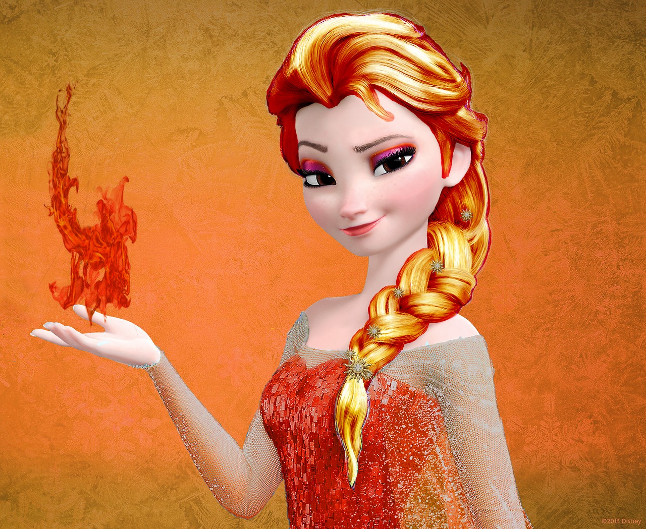 Free download wallpaper Fantasy, Fire, Women, Elsa (Frozen) on your PC desktop