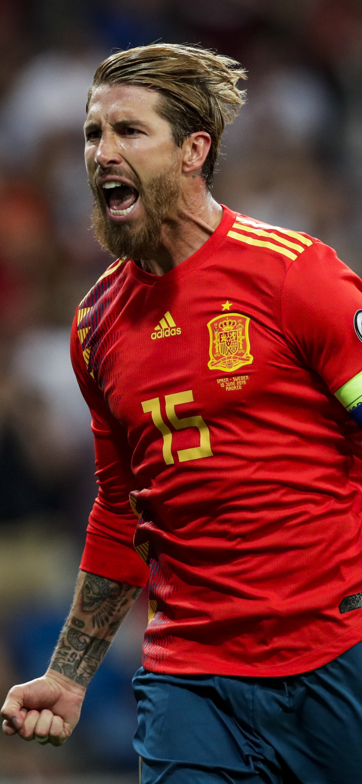 Handy-Wallpaper Sport, Fußball, Sergio Ramos, Spanisch, Spanische Fußballnationalmannschaft kostenlos herunterladen.