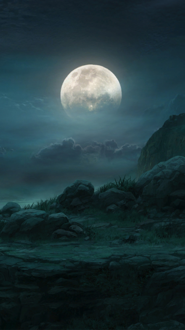 Download mobile wallpaper Landscape, Fantasy, Diablo, Moon, Dark, Sci Fi, Video Game, Diablo Iii for free.