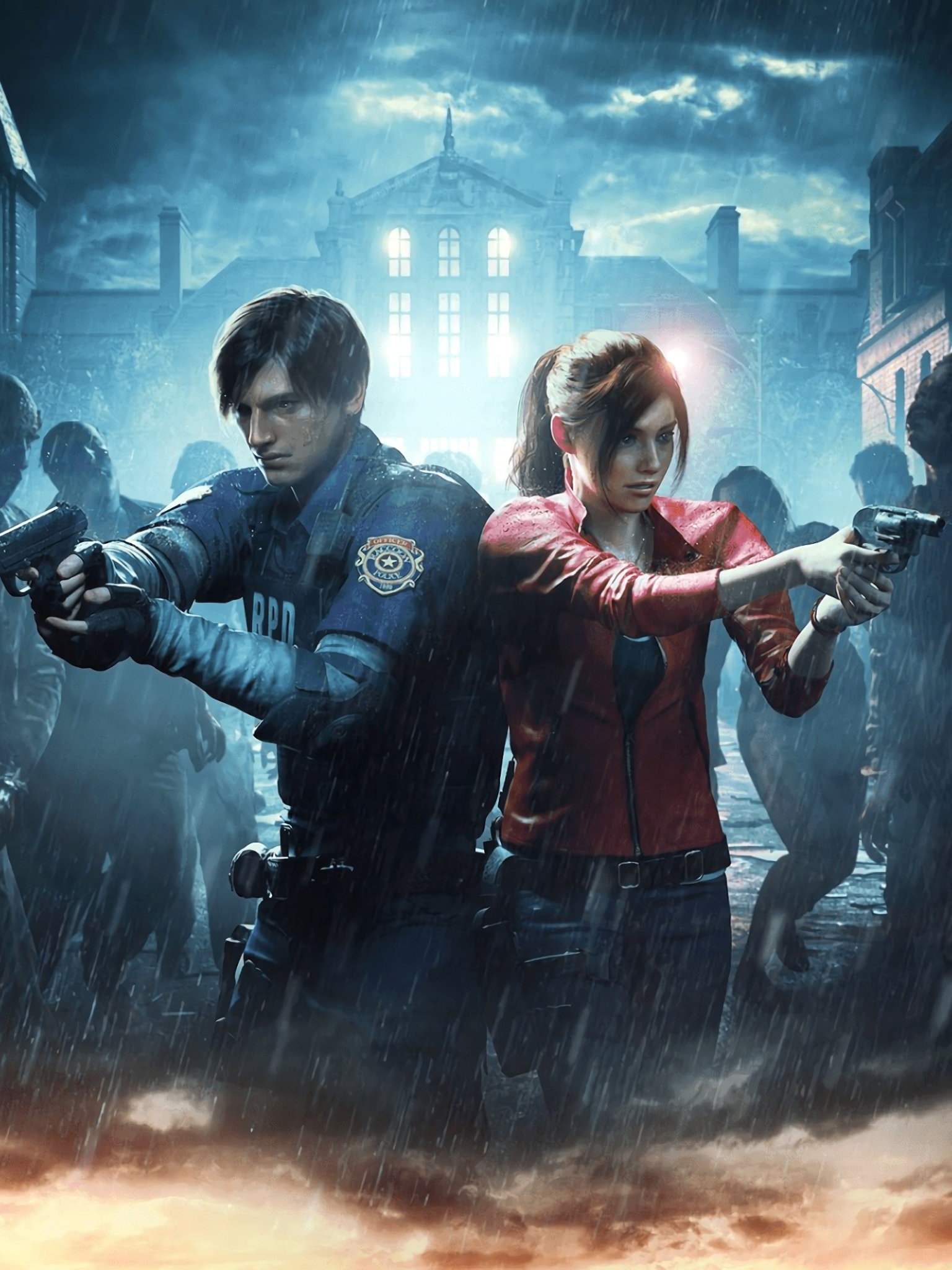 Handy-Wallpaper Resident Evil, Computerspiele, Leon S Kennedy, Claire Rotfeld, Resident Evil 2 (2019) kostenlos herunterladen.