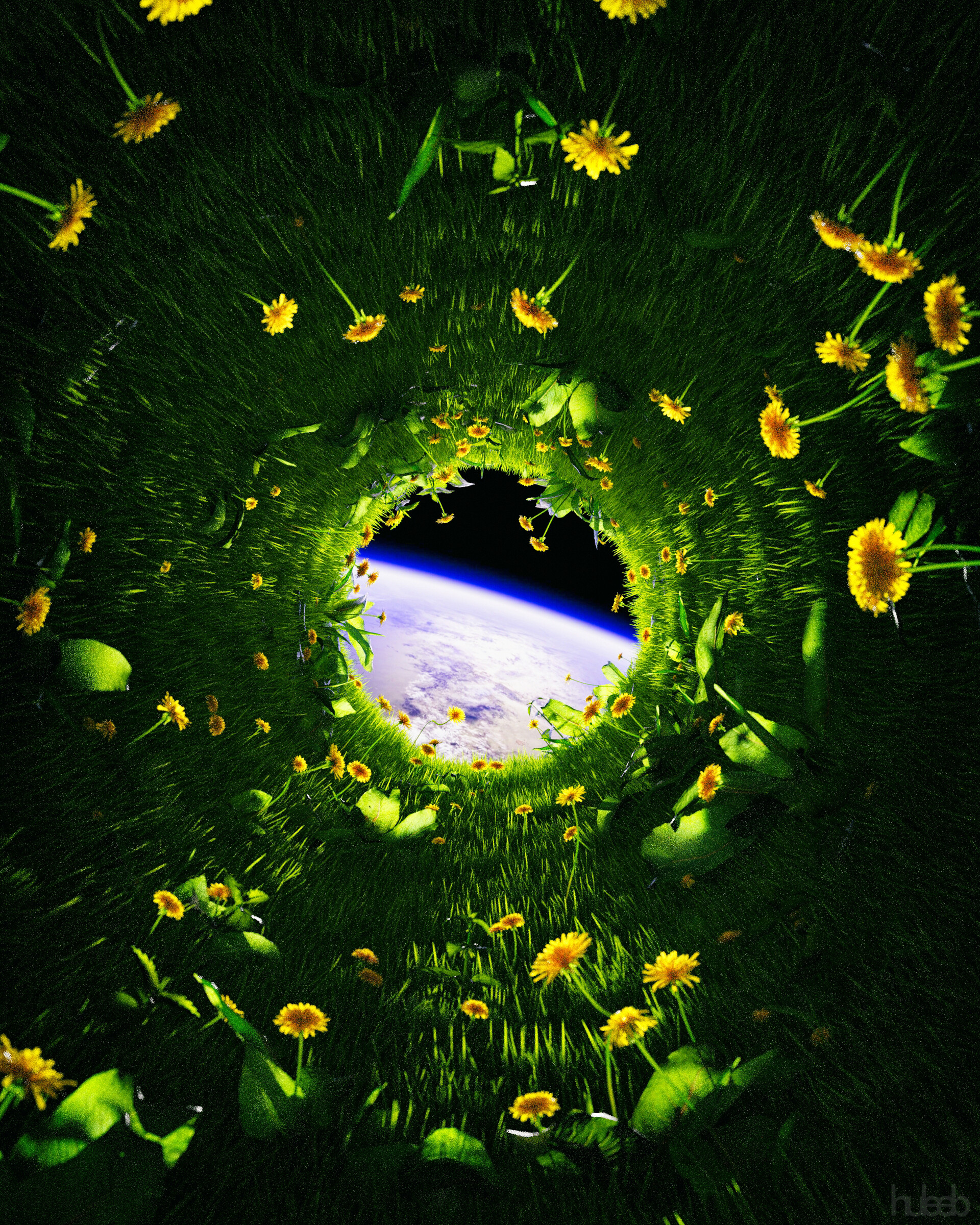 Download PC Wallpaper flowers, grass, universe, dandelions, miscellanea, miscellaneous, land, earth