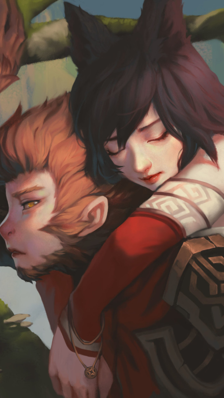 Download mobile wallpaper League Of Legends, Video Game, Wukong (League Of Legends), Ahri (League Of Legends) for free.
