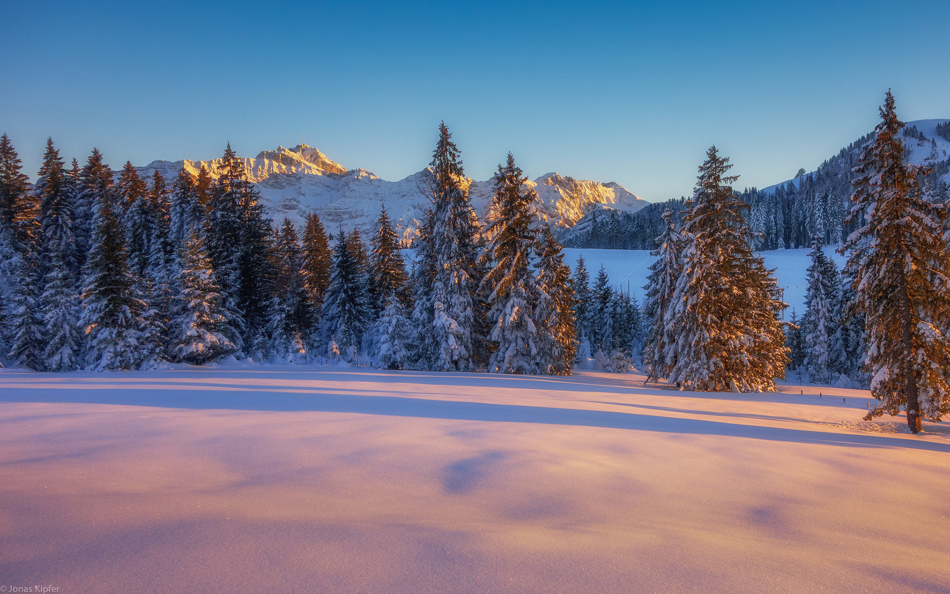 Descarga gratis la imagen Invierno, Naturaleza, Nieve, Montaña, Árbol, Atardecer, Tierra/naturaleza en el escritorio de tu PC