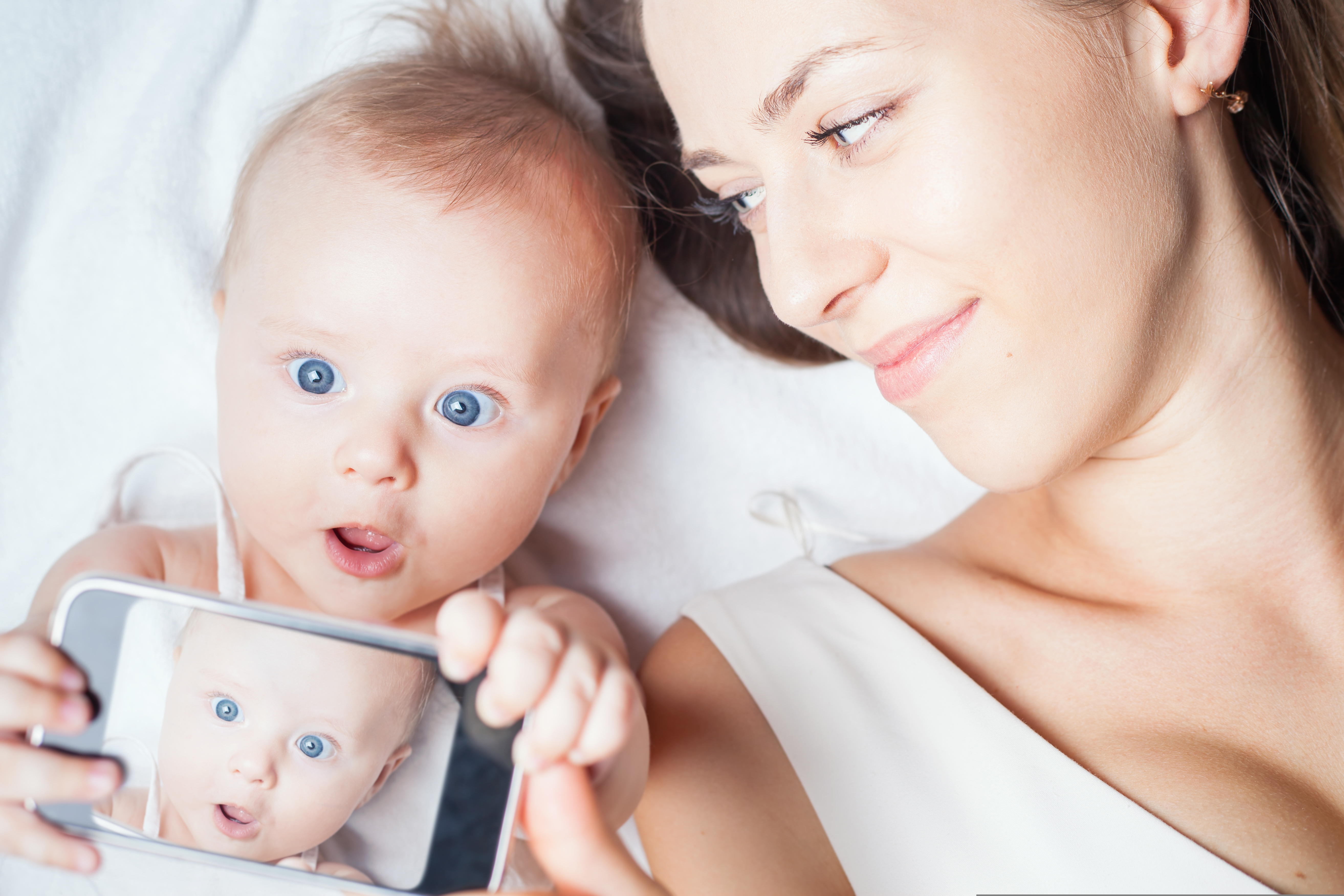 Download mobile wallpaper Smile, Photography, Blue Eyes, Baby, Phone for free.