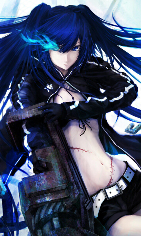 Download mobile wallpaper Anime, Black Rock Shooter for free.