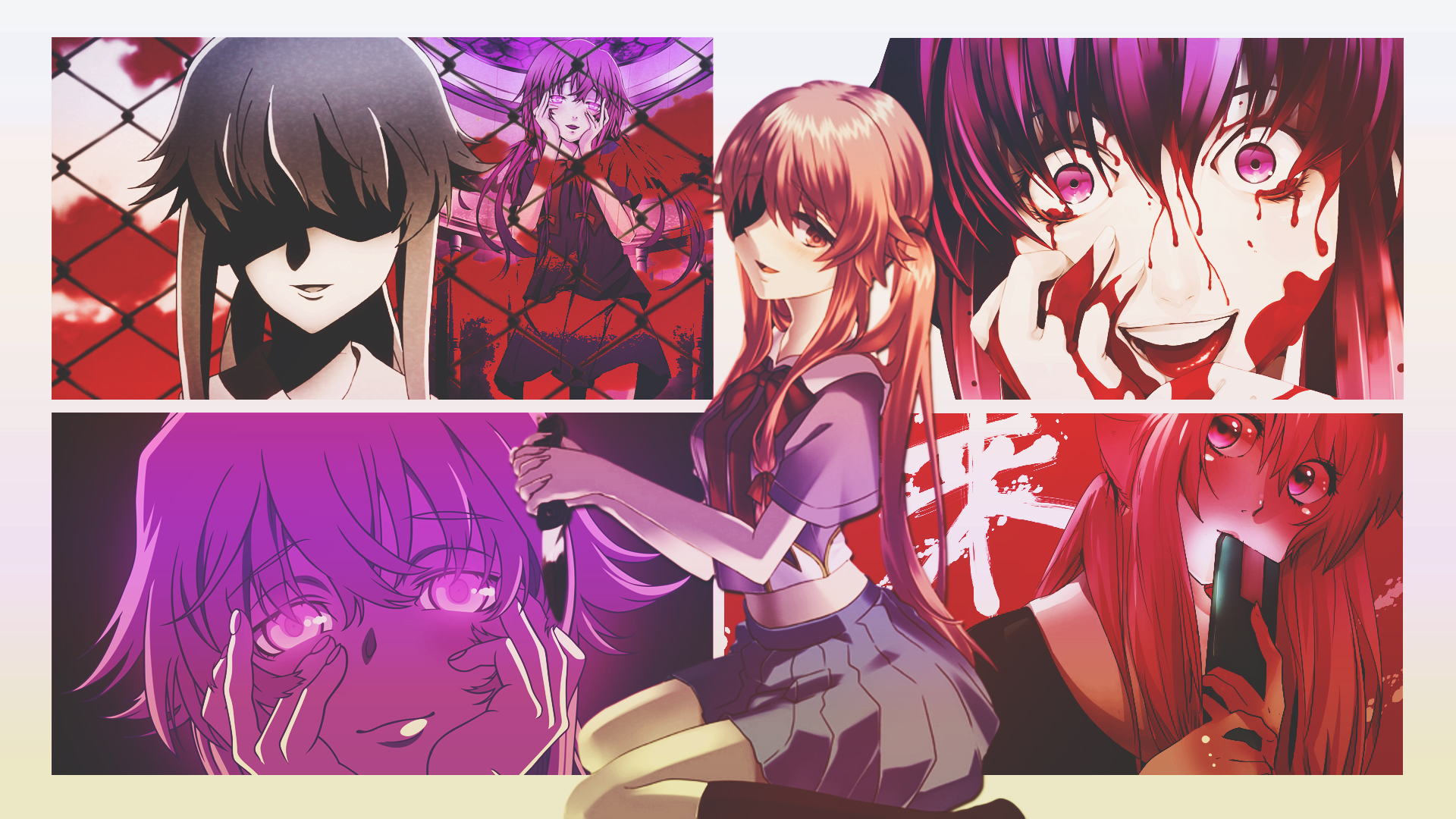 Laden Sie das Animes, Yuno Gasai, Mirai Nikki-Bild kostenlos auf Ihren PC-Desktop herunter