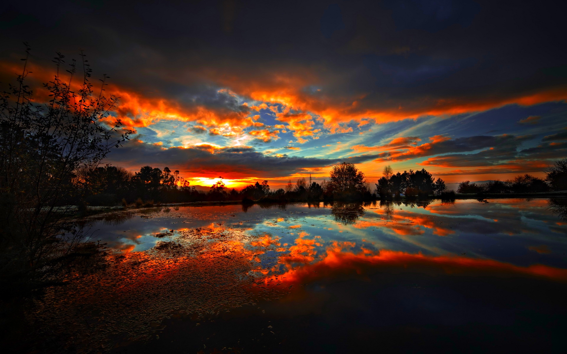 Laden Sie das See, Himmel, Sonnenuntergang, Erde/natur, Spiegelung-Bild kostenlos auf Ihren PC-Desktop herunter