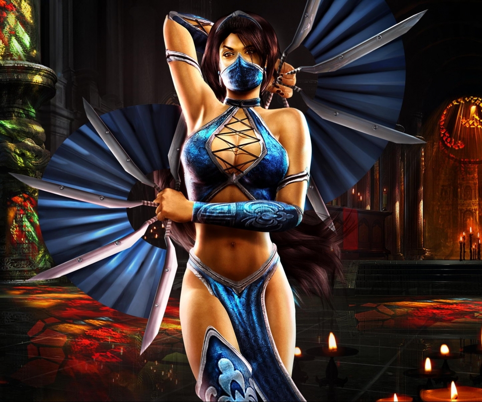 Download mobile wallpaper Weapon, Mortal Kombat, Mask, Candle, Fan, Video Game, Brown Hair for free.