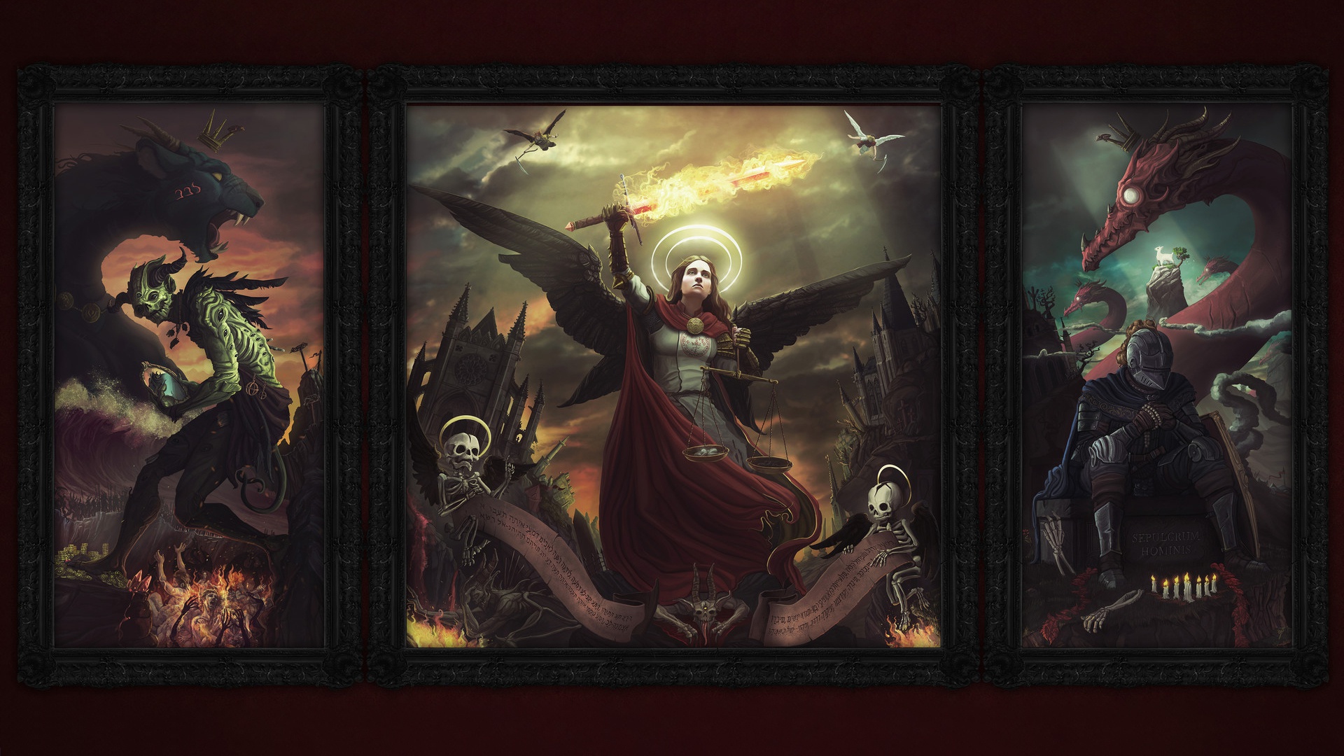 Download mobile wallpaper Fantasy, Religious, Angel Warrior for free.