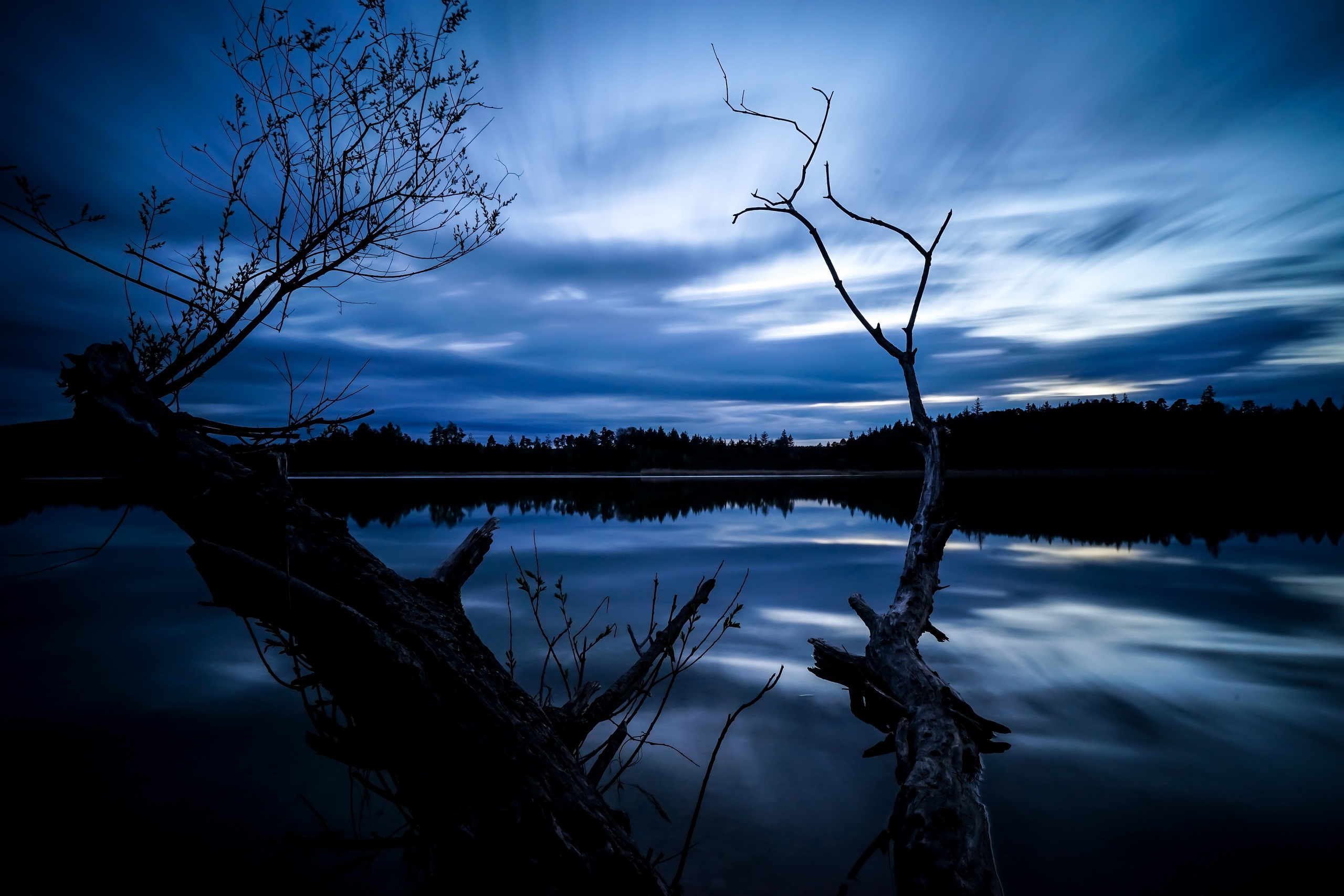 Handy-Wallpaper Natur, See, Nacht, Himmel, Erde/natur, Spiegelung kostenlos herunterladen.