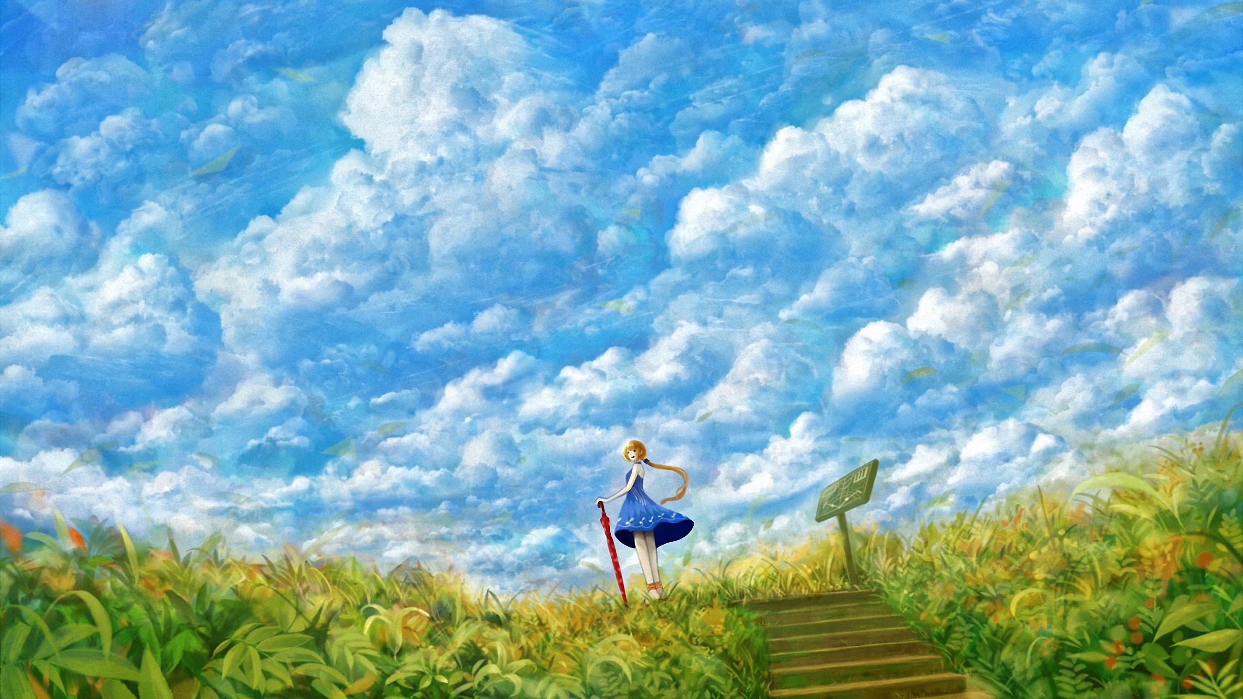 Handy-Wallpaper Landschaft, Fantasie, Original, Animes kostenlos herunterladen.