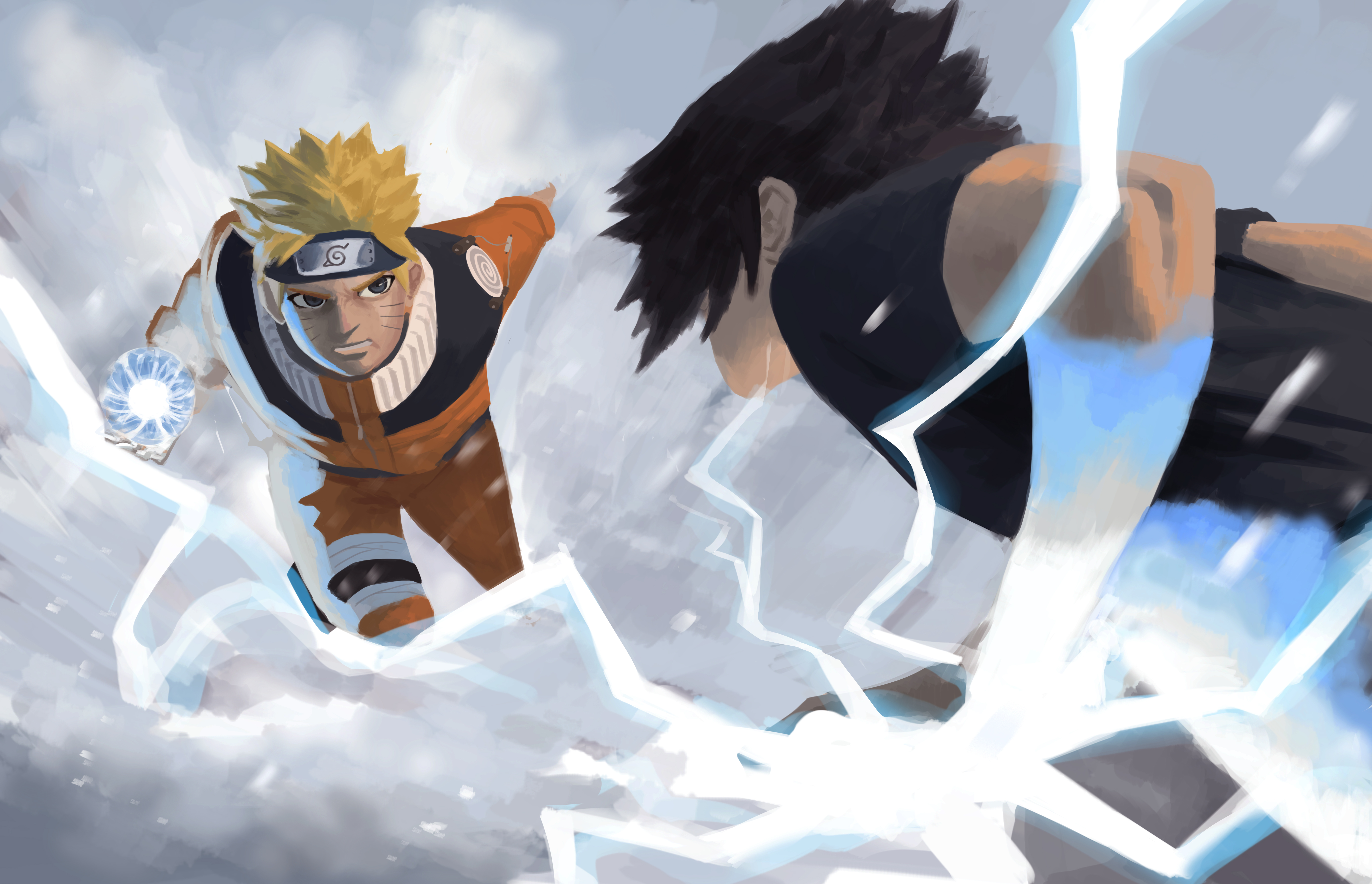 Laden Sie das Naruto, Animes, Sasuke Uchiha, Naruto Uzumaki-Bild kostenlos auf Ihren PC-Desktop herunter