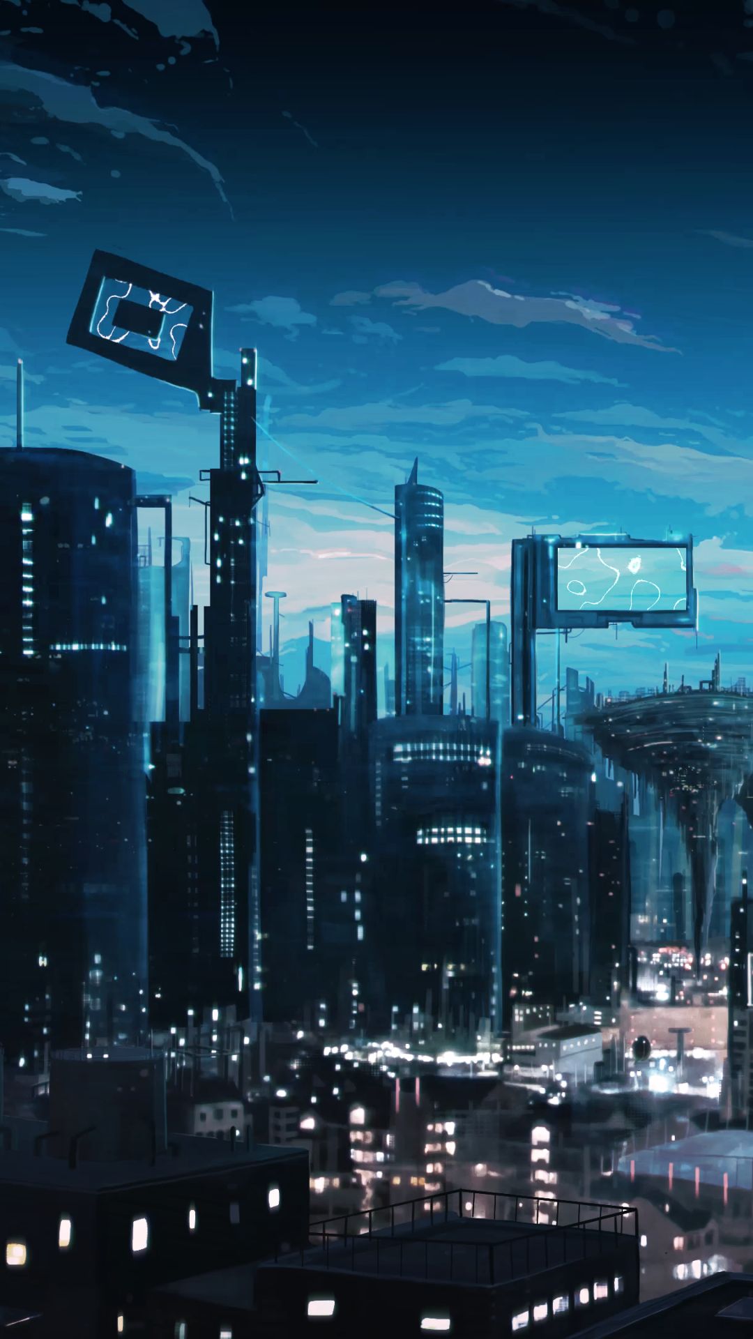 Download mobile wallpaper Anime, City for free.