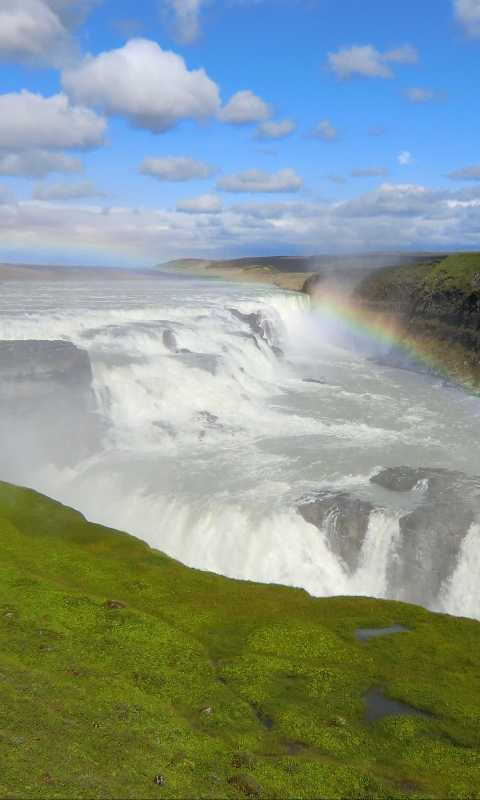 Handy-Wallpaper Wasserfälle, Wasserfall, Island, Erde/natur, Goðafoss kostenlos herunterladen.