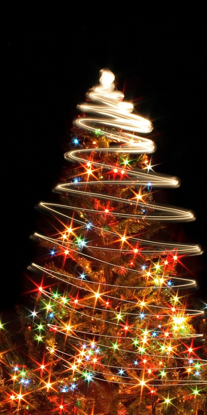 Download mobile wallpaper Christmas, Holiday, Christmas Tree, Christmas Lights for free.