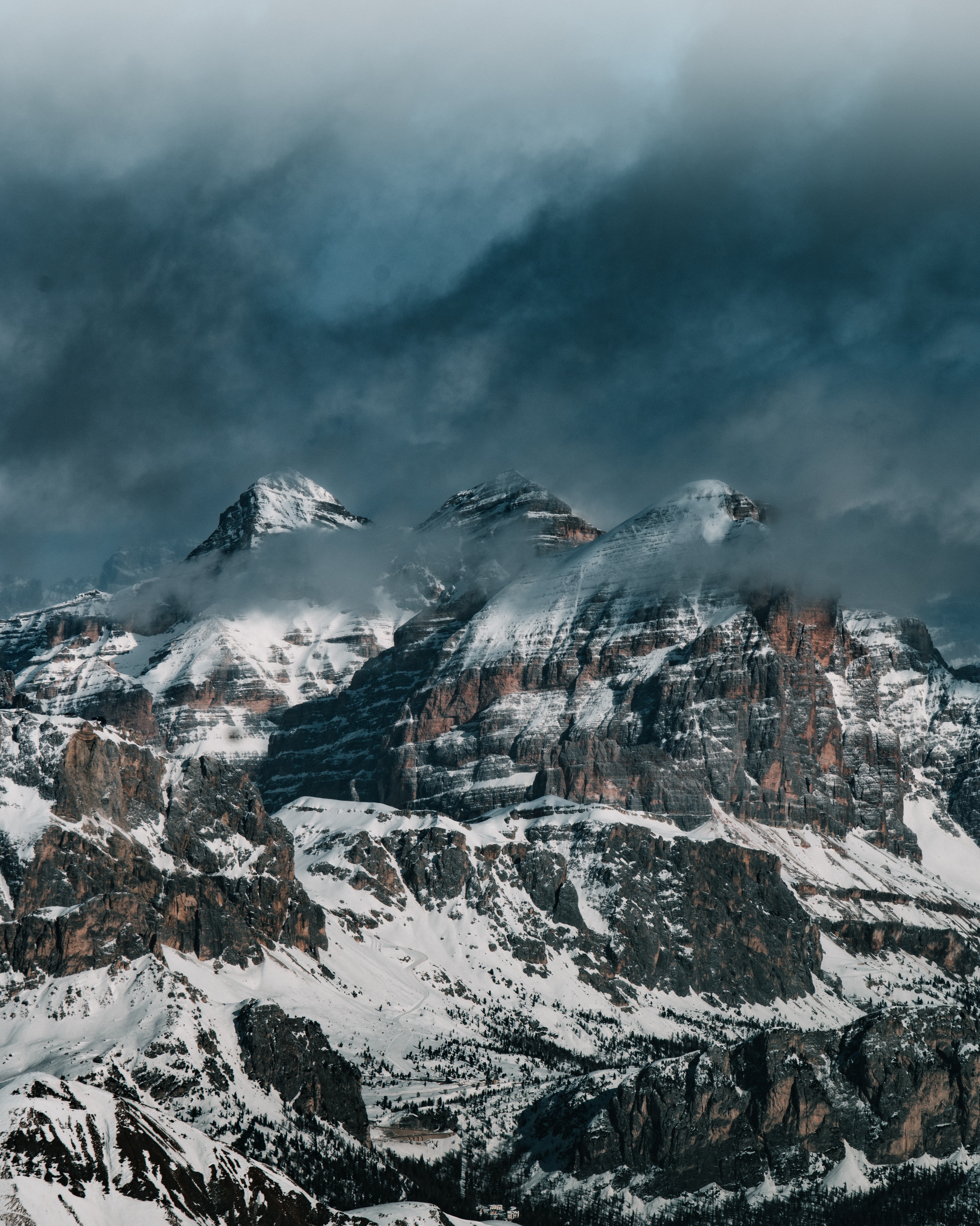 PCデスクトップに自然, 山脈, 雲, 雪, 風景画像を無料でダウンロード