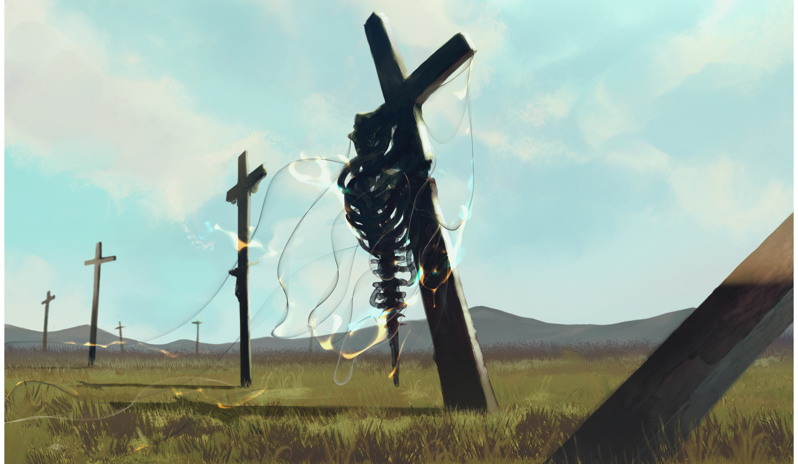 Laden Sie das Kreuz, Original, Animes, Bones Die Knochenjägerin-Bild kostenlos auf Ihren PC-Desktop herunter