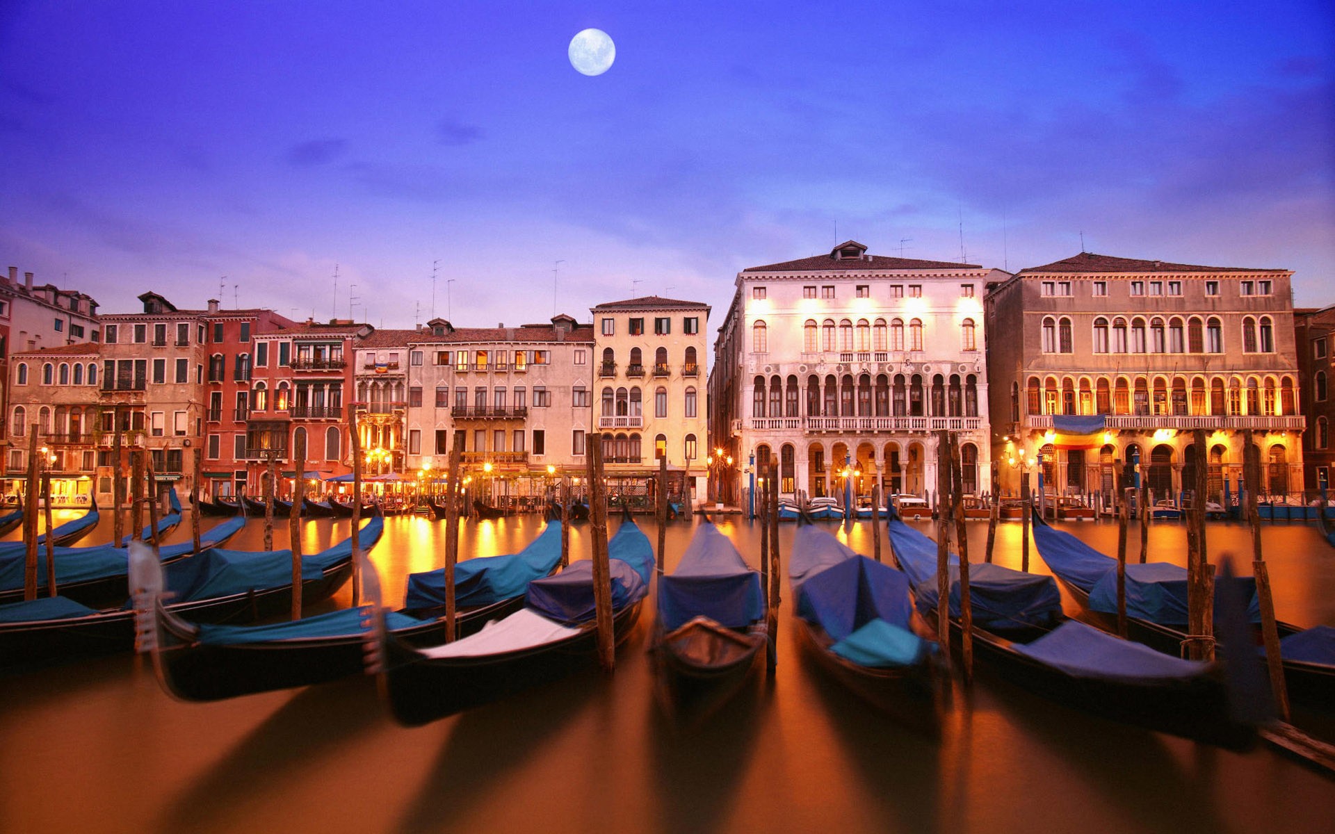 Скачать обои бесплатно Города, Италия, Венеция, Город, Сделано Человеком, Большой Канал картинка на рабочий стол ПК