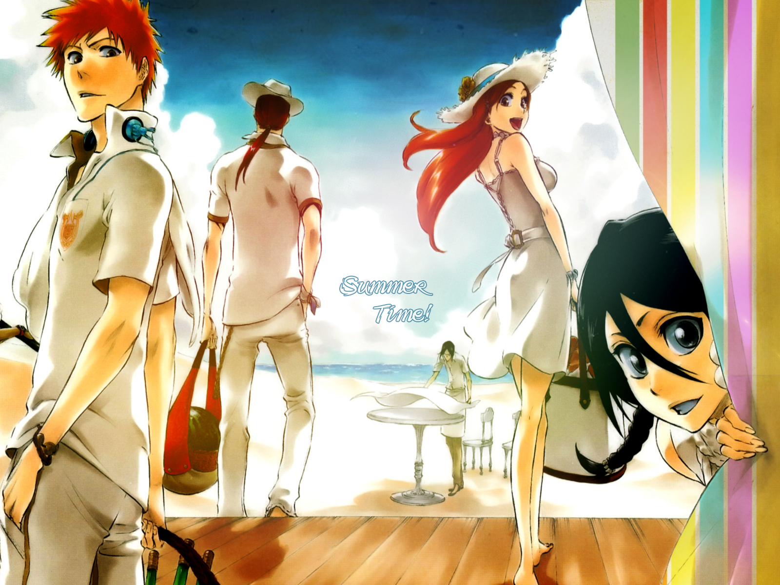 Handy-Wallpaper Uryu Ishida, Renji Abarai, Orihime Inoue, Rukia Kuchiki, Bleach, Ichigo Kurosaki, Animes kostenlos herunterladen.