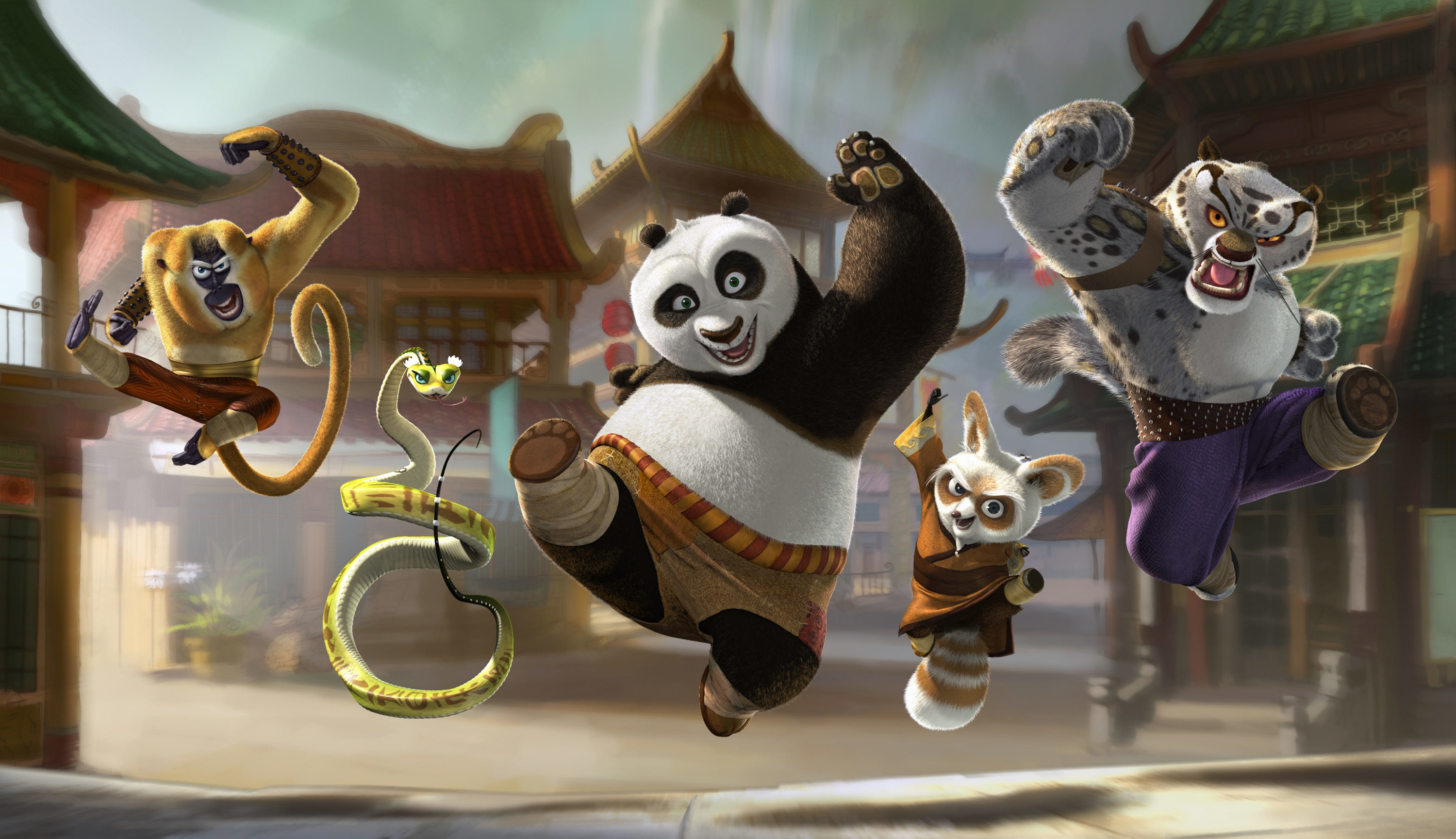 233655 télécharger le fond d'écran kung fu panda, film, po (kung fu panda), shifu (kung fu panda), taï lung, vipère - économiseurs d'écran et images gratuitement