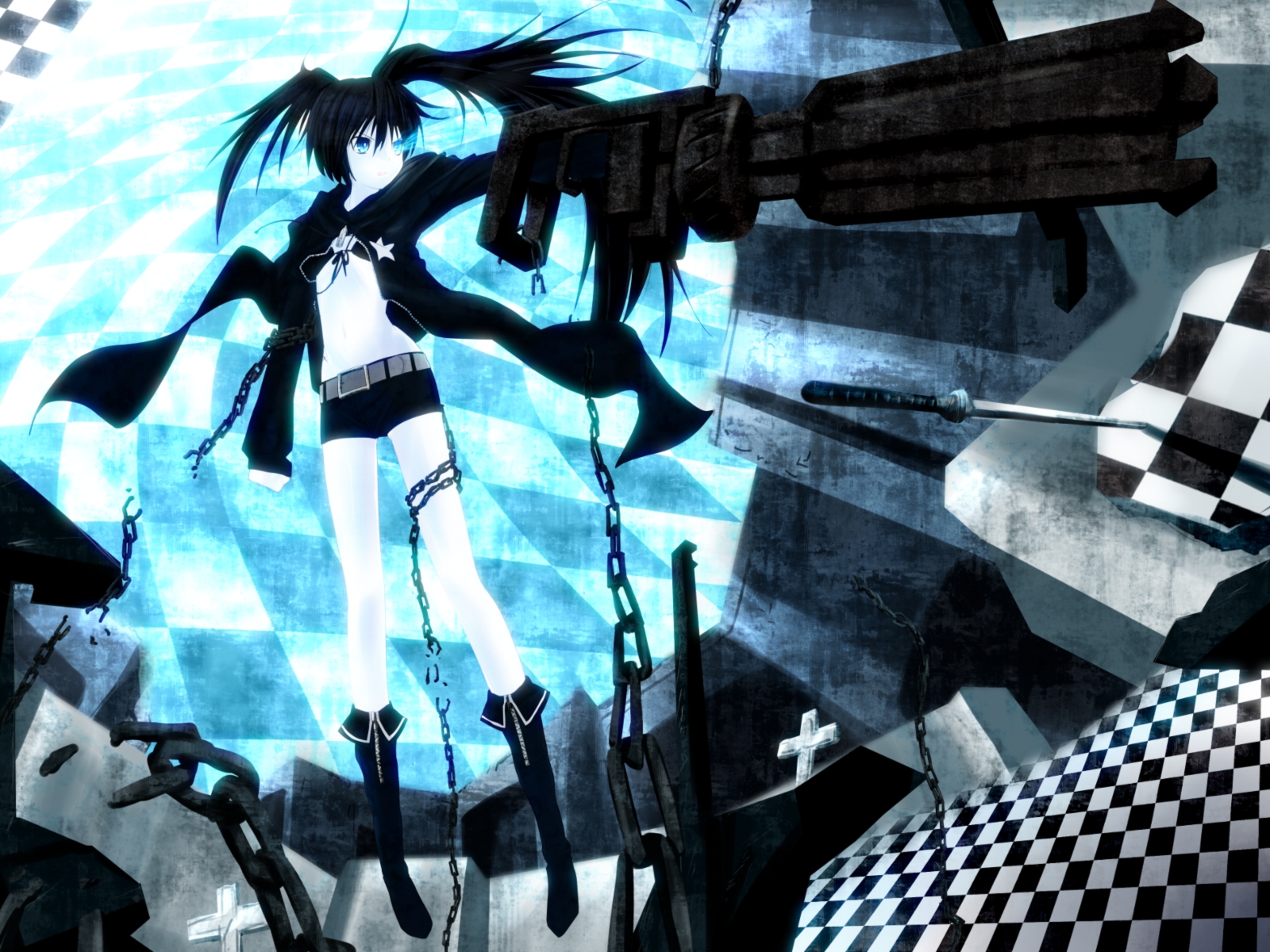 Free download wallpaper Anime, Black Rock Shooter on your PC desktop