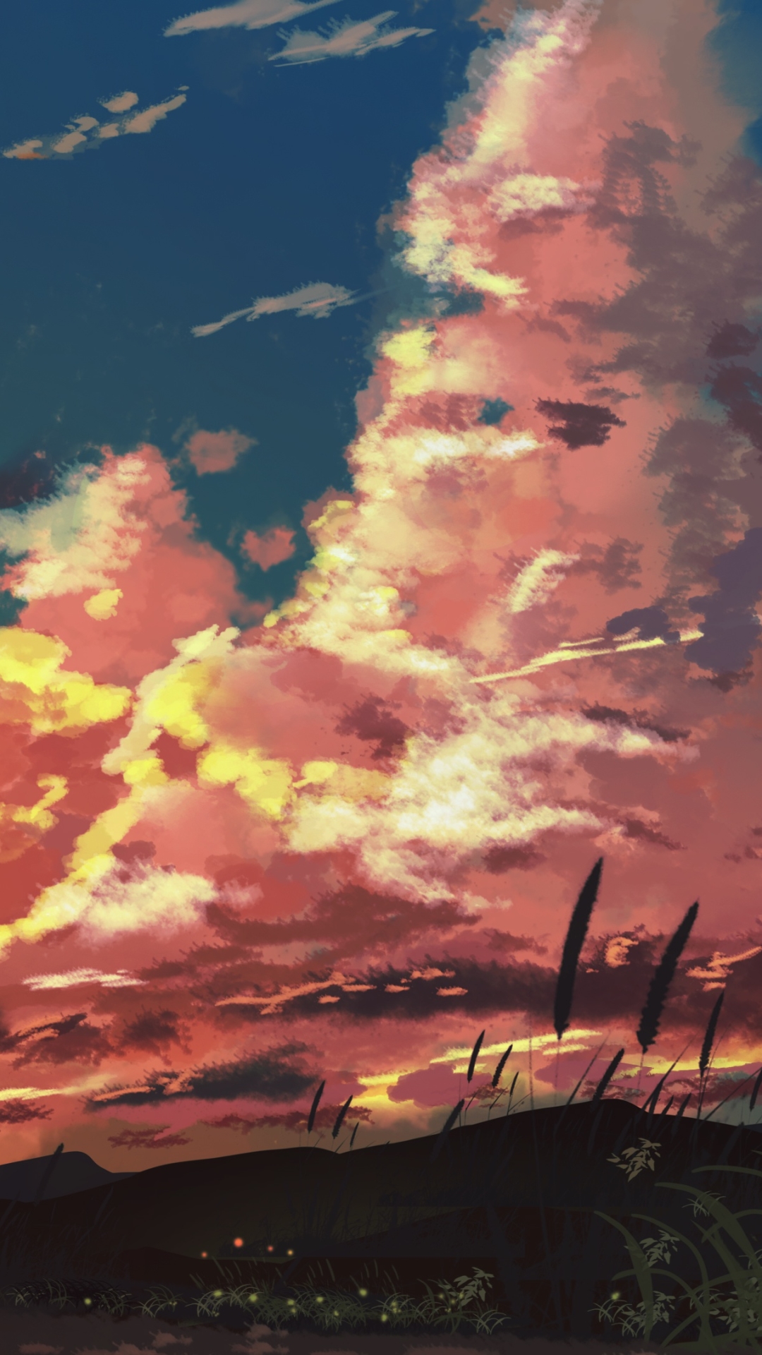 Baixar papel de parede para celular de Anime, Pôr Do Sol, Céu, Nuvem gratuito.