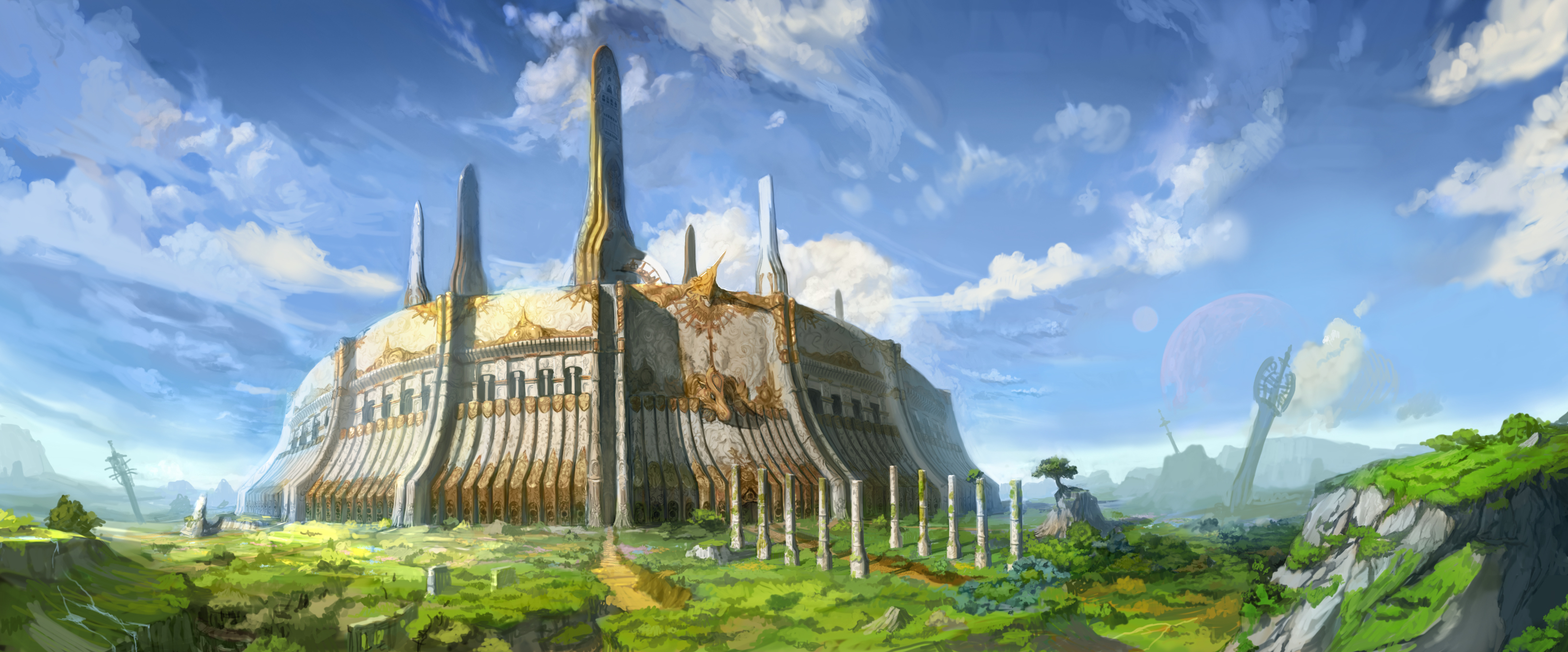 Free download wallpaper Fantasy, Building on your PC desktop