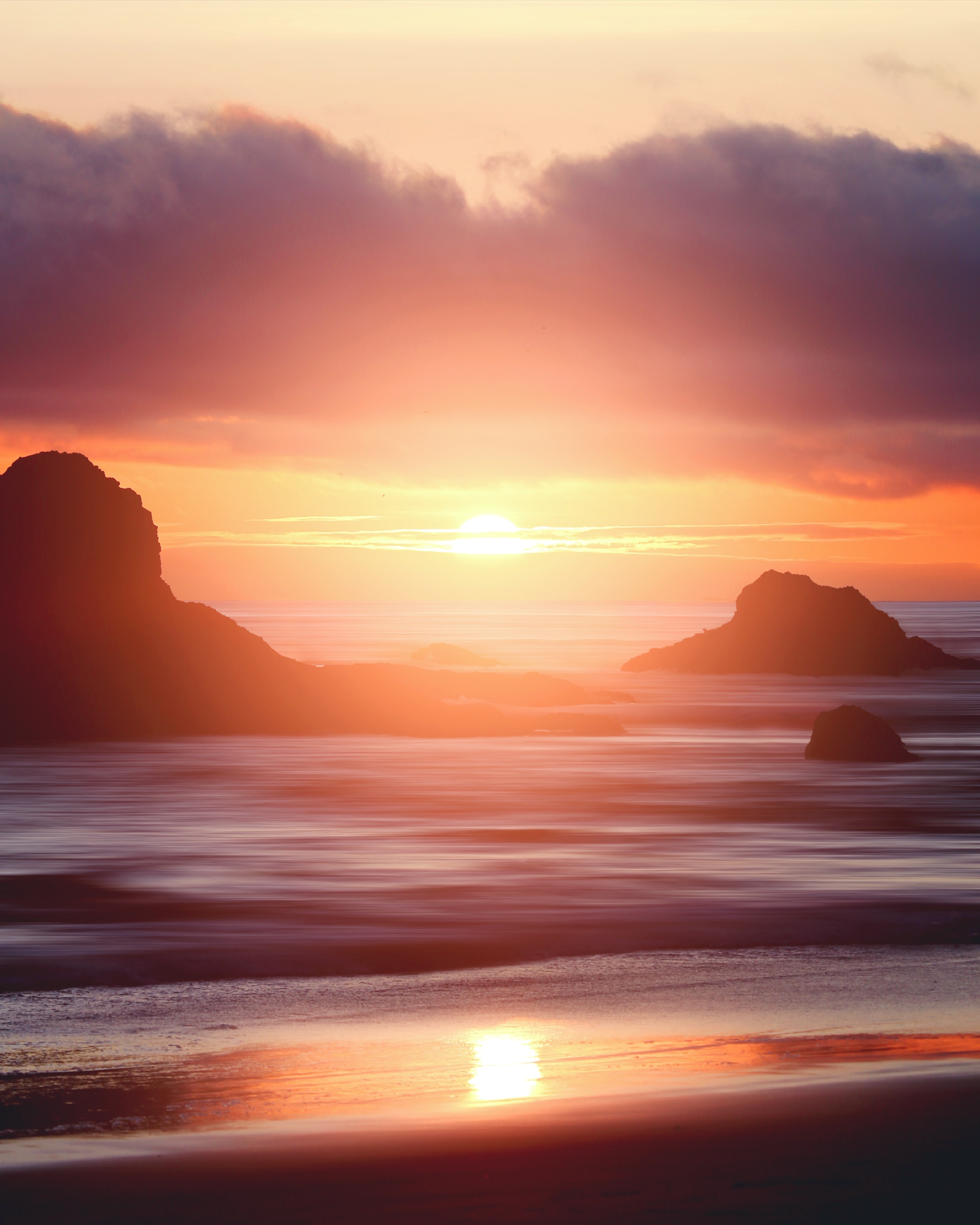 Download mobile wallpaper Rocks, Coast, Nature, Sunset, Sea for free.