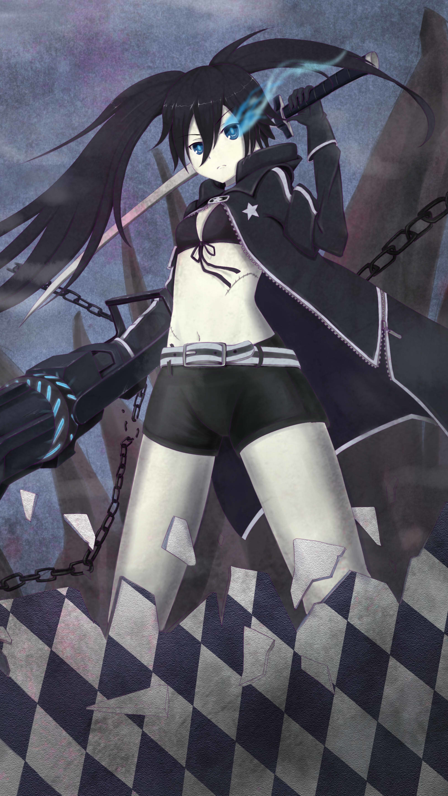 Download mobile wallpaper Anime, Black Rock Shooter for free.