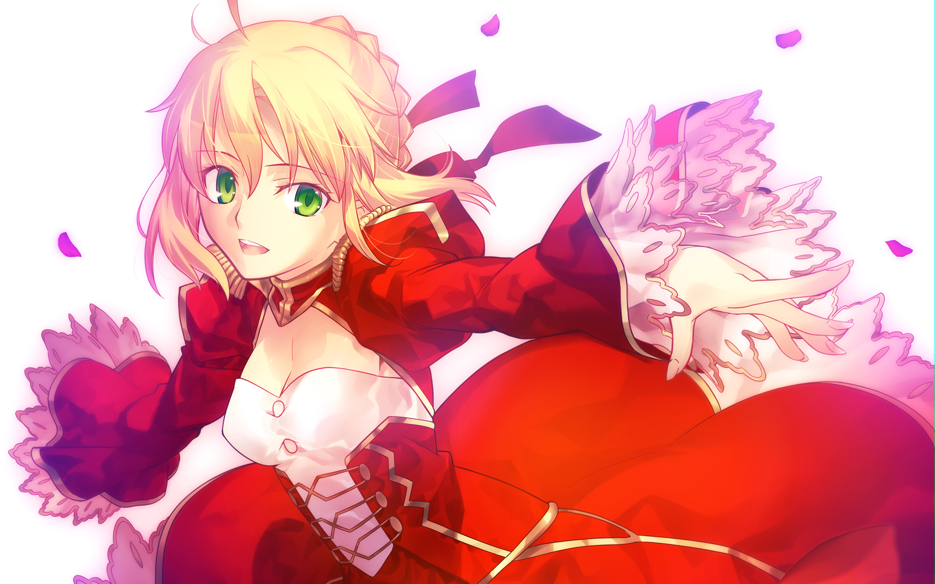 anime, fate/extra, fate/stay night, red saber, fate series