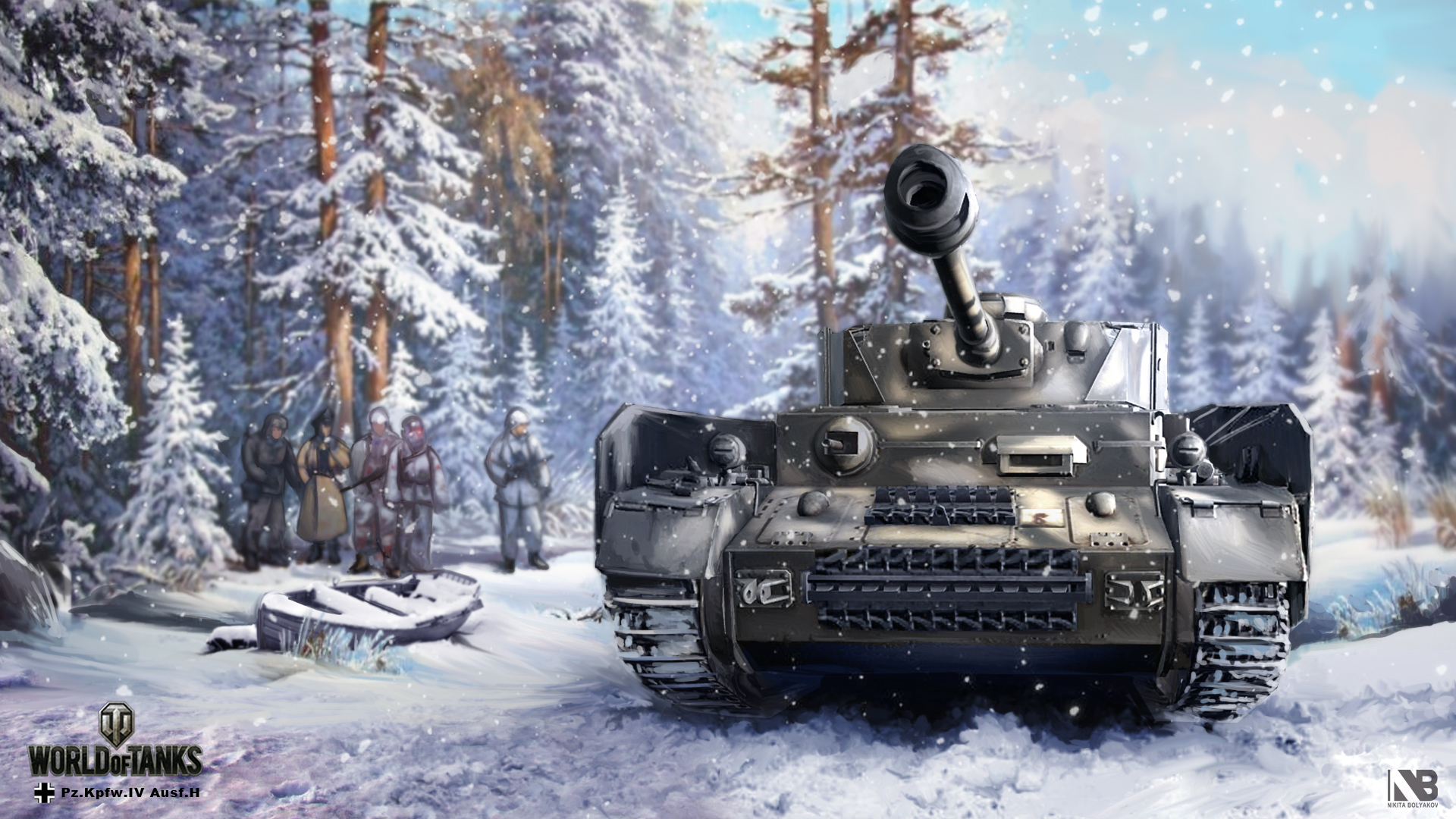 Laden Sie das Winter, World Of Tanks, Panzer, Schneefall, Computerspiele-Bild kostenlos auf Ihren PC-Desktop herunter