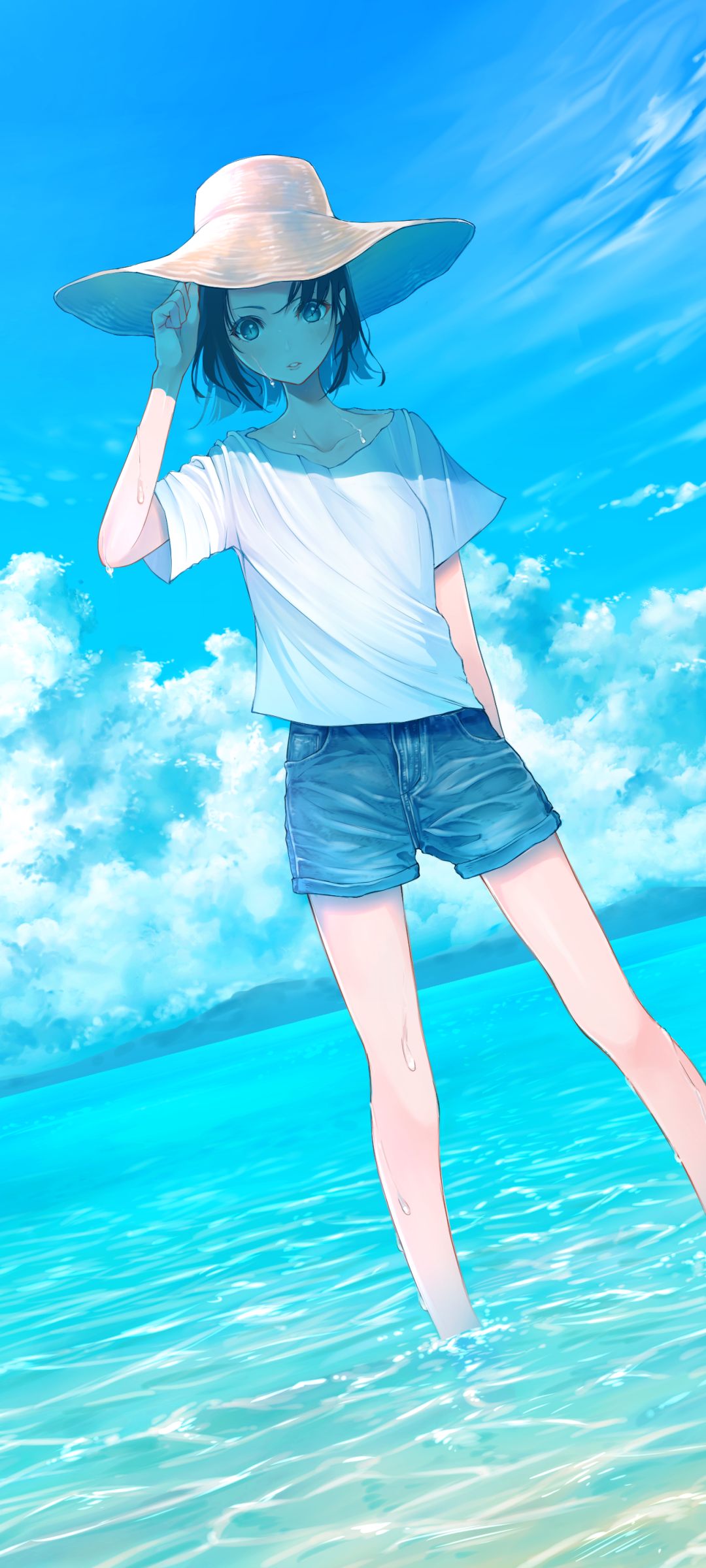 Download mobile wallpaper Anime, Hat, Shorts, Original for free.