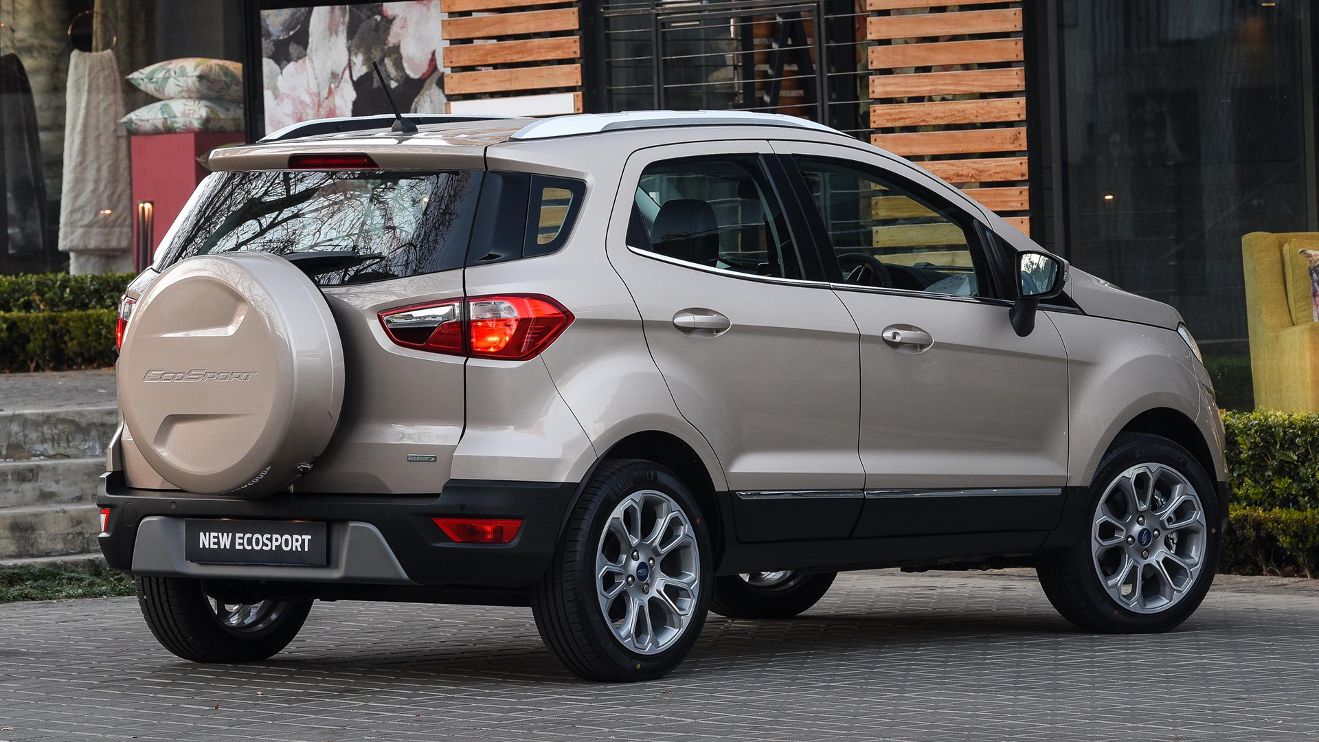vehicles, ford ecosport, beige car, car, crossover car, subcompact car, suv, ford