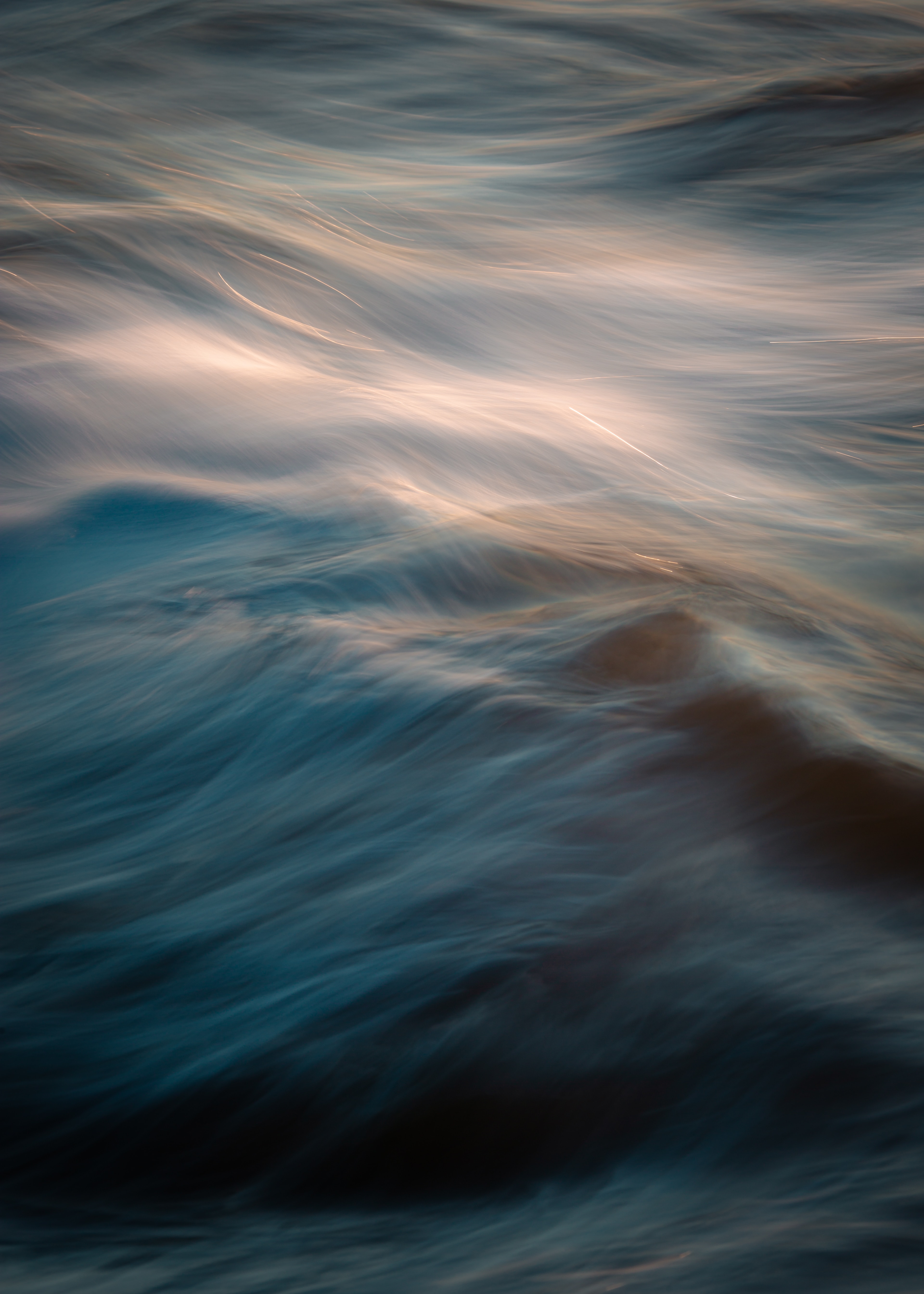 nature, water, waves, blur, smooth, surface, long exposure