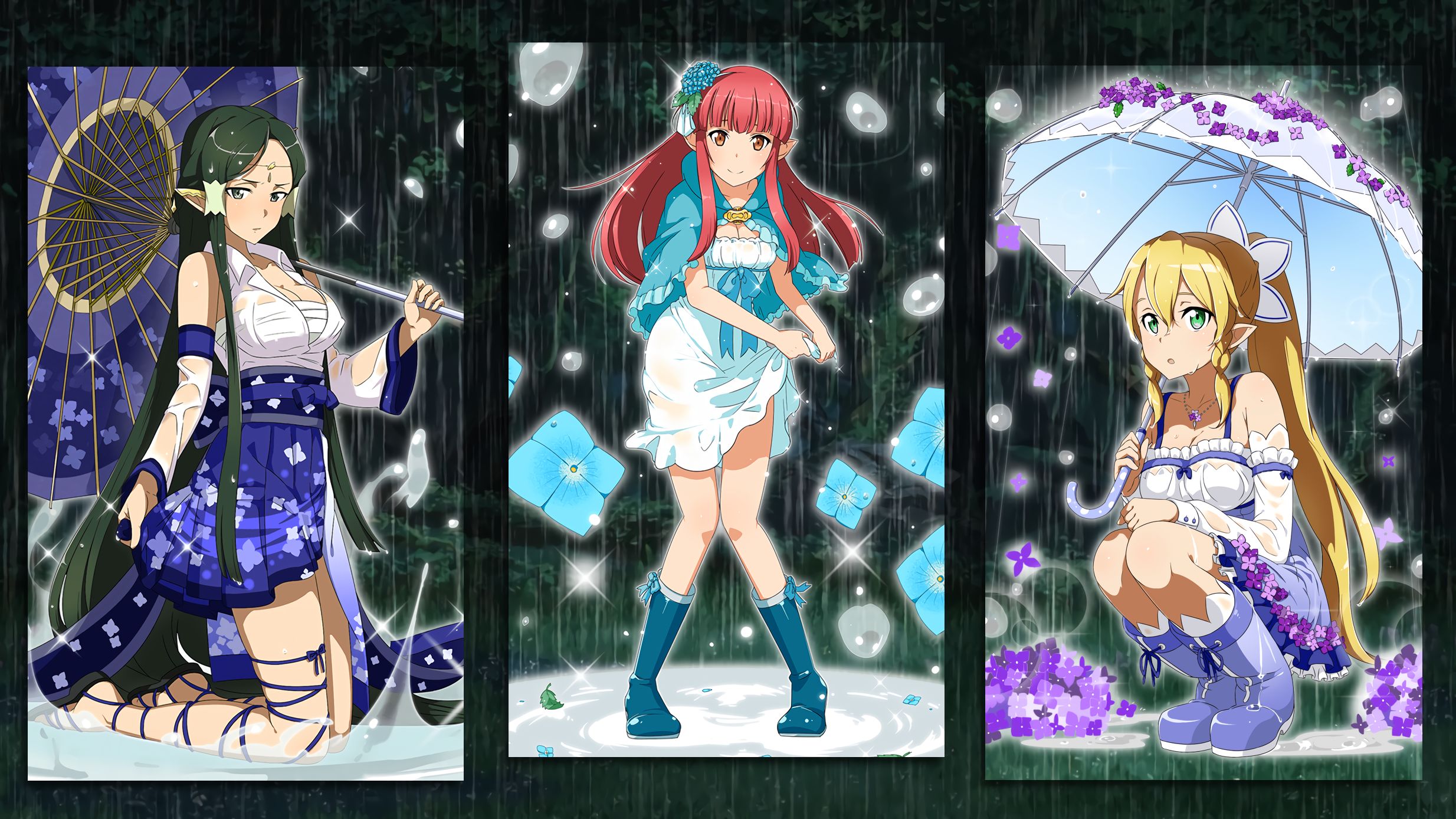 Download mobile wallpaper Anime, Rain, Sword Art Online, Leafa (Sword Art Online), Sword Art Online: Memory Defrag for free.